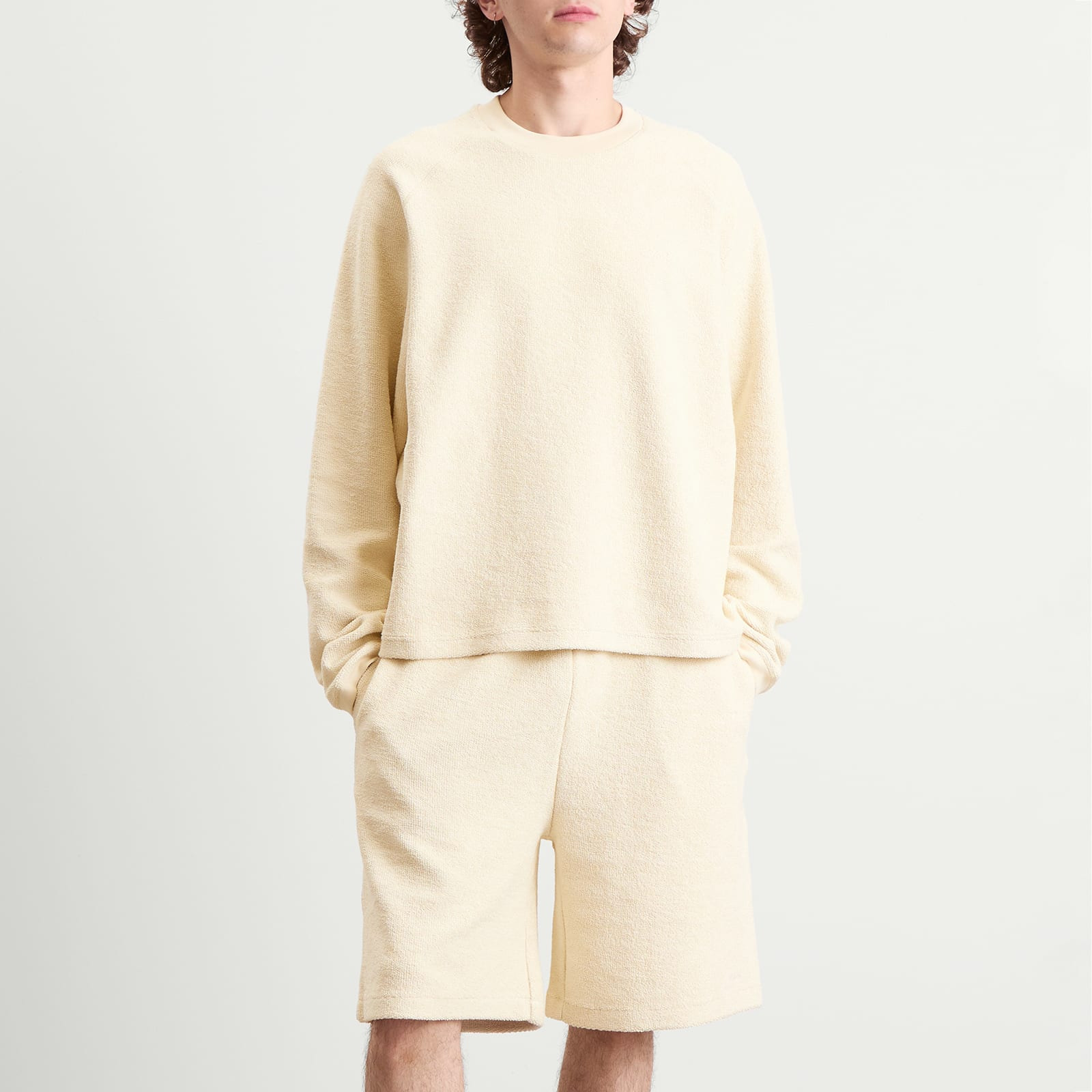 AMI Paris Reversed Non Brushed Fleece Crewneck Sweatshirt - 2