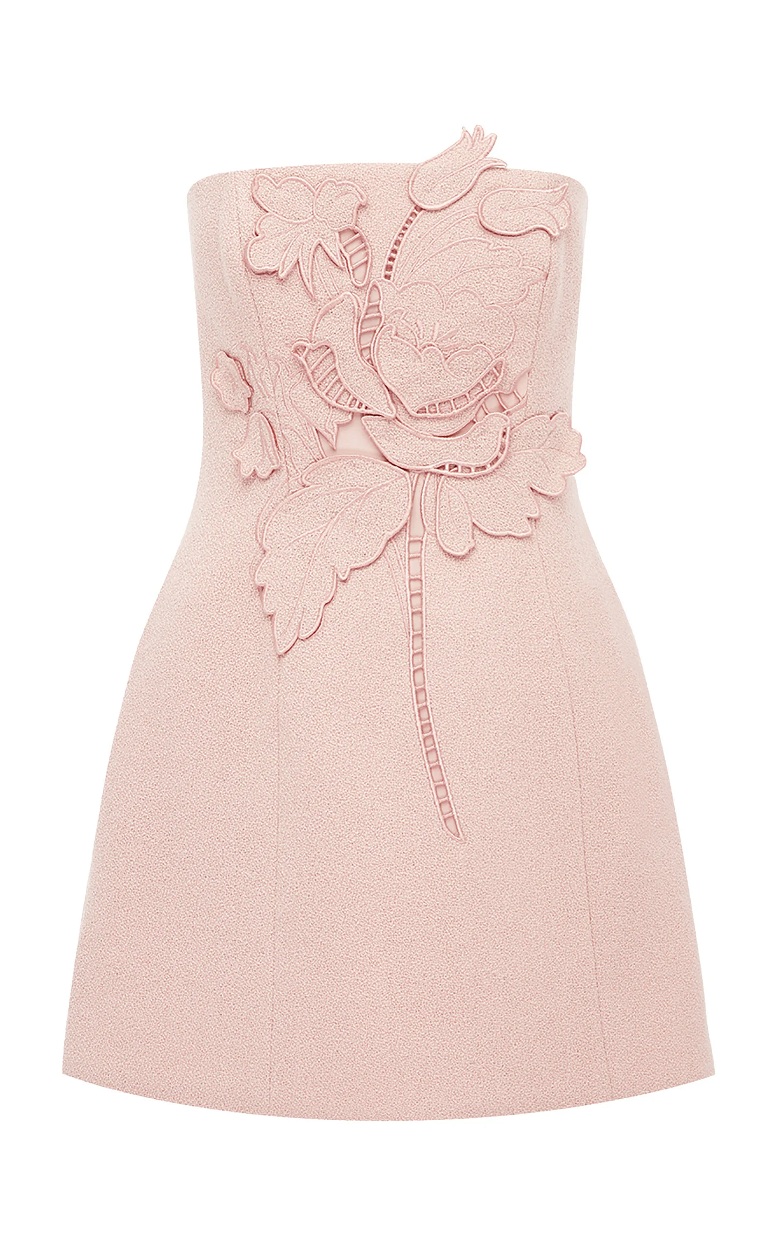 Roselle Applique Tweed Mini Dress pink - 1