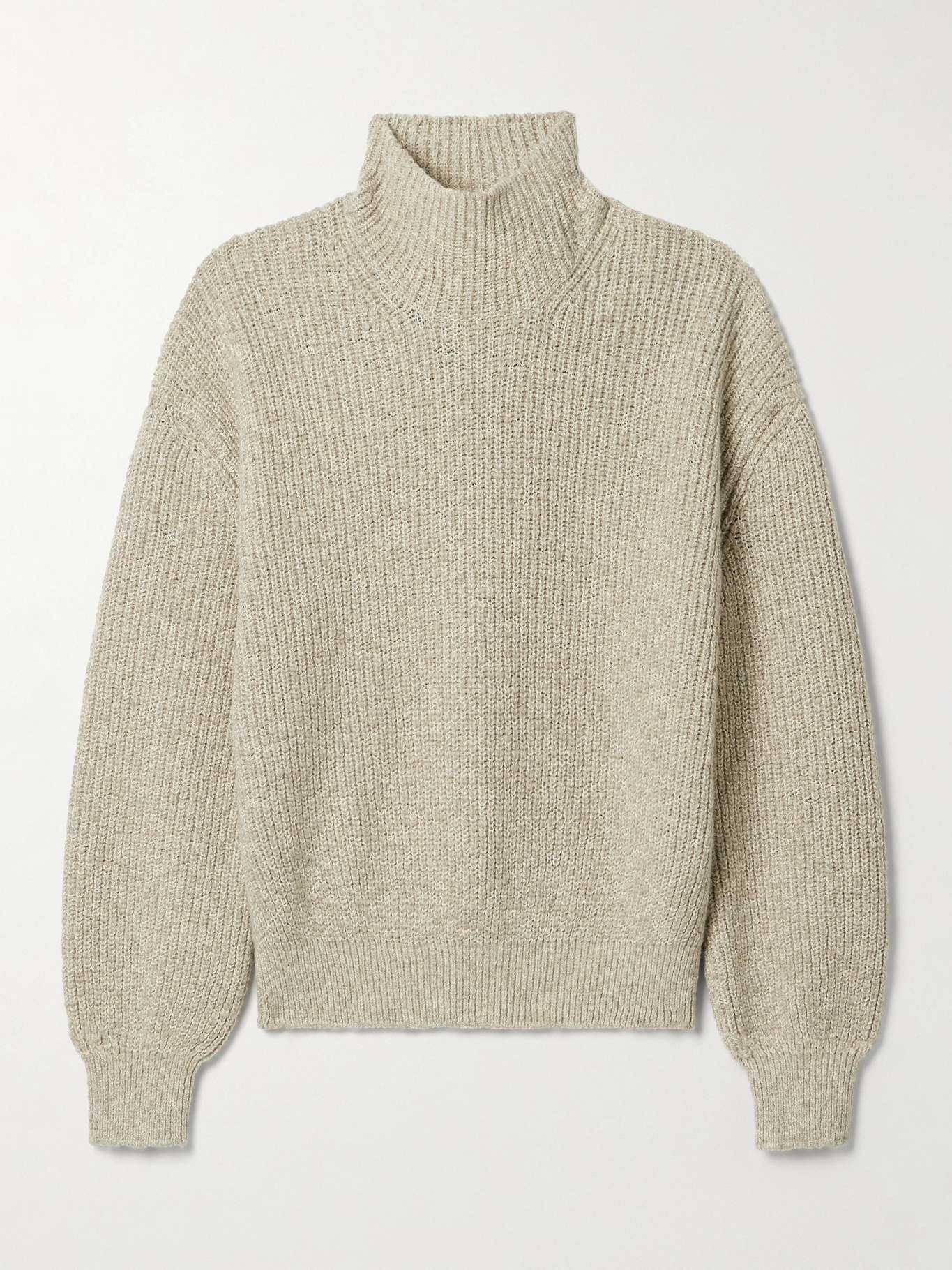 Ribbed cashmere turtleneck sweater - 1