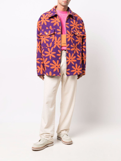 JACQUEMUS Le Montagne floral-print coat outlook