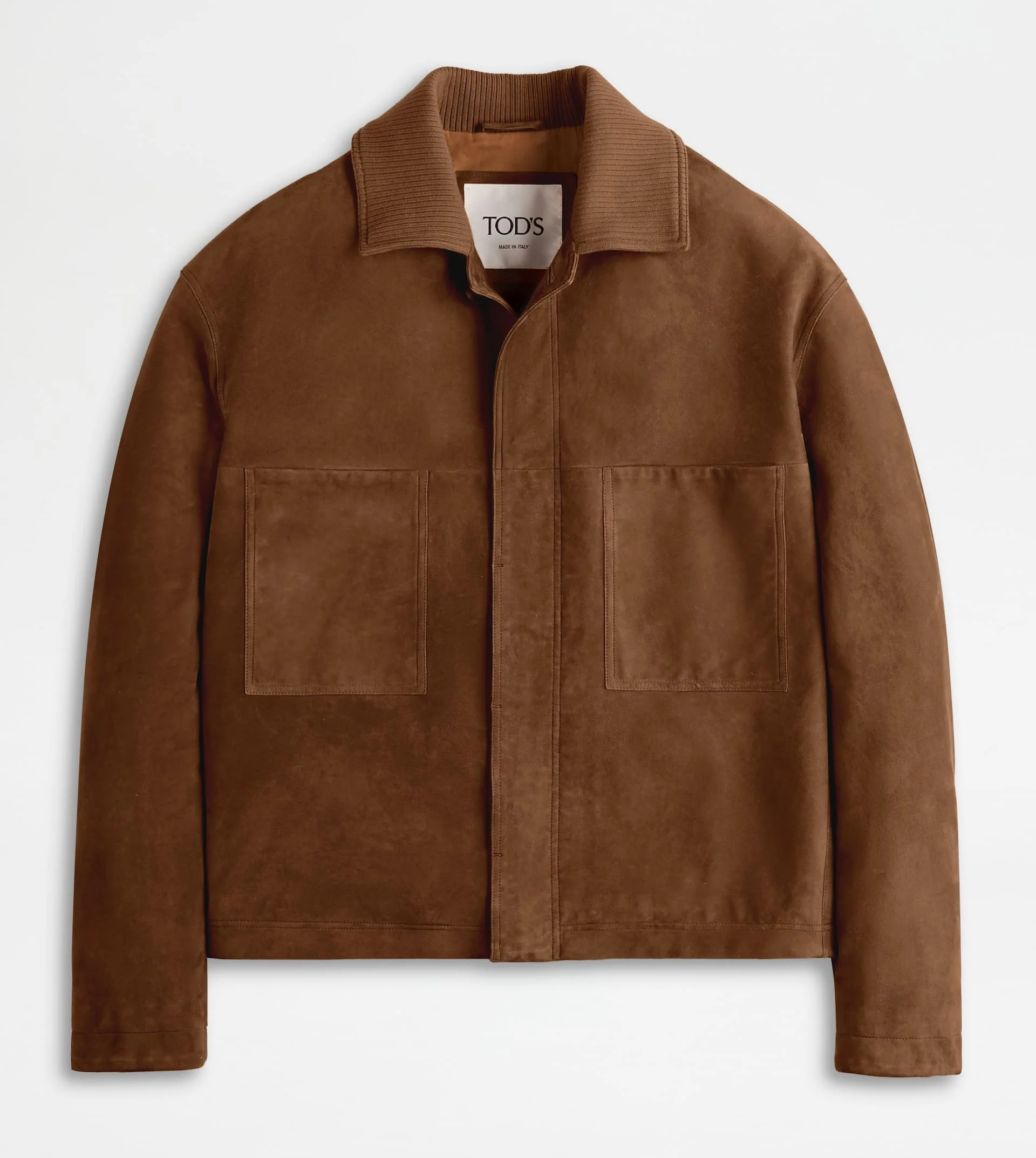 PASHMY COACH JACKET IN SUEDE - BROWN - 1