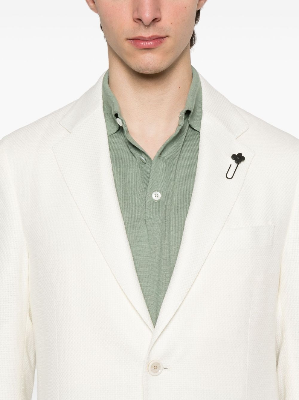 basketweave blazer - 5