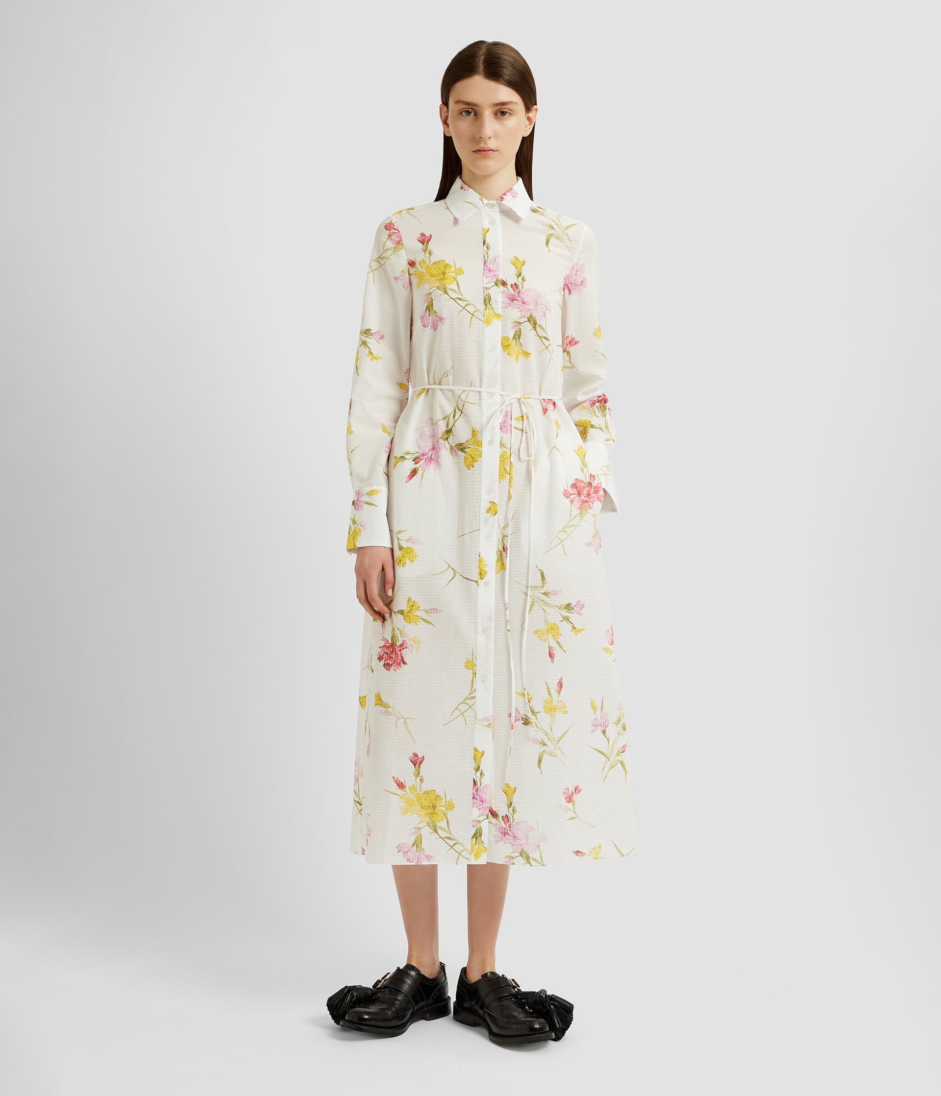 LONG SLEEVE SHIRT DRESS - 4