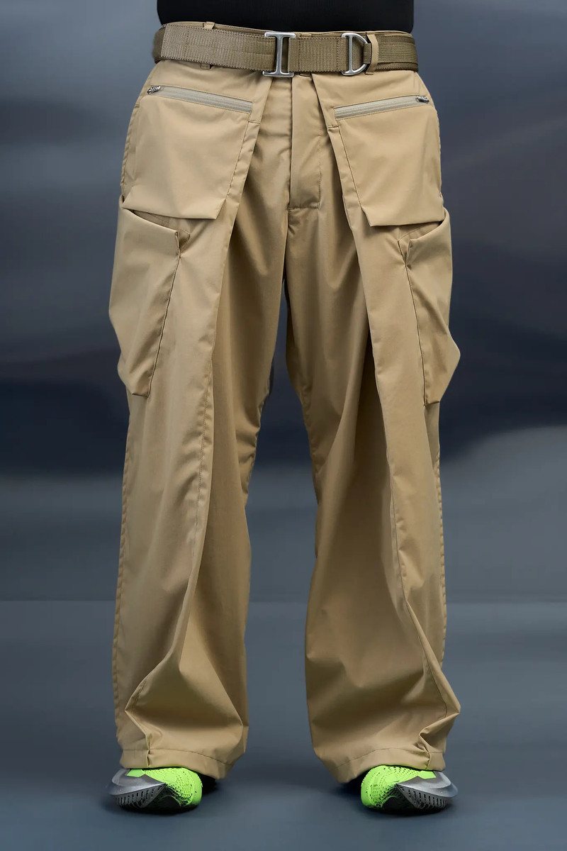ACRONYM P45A-E Encapsulated Nylon Single Pleat Cargo Trouser Khaki outlook
