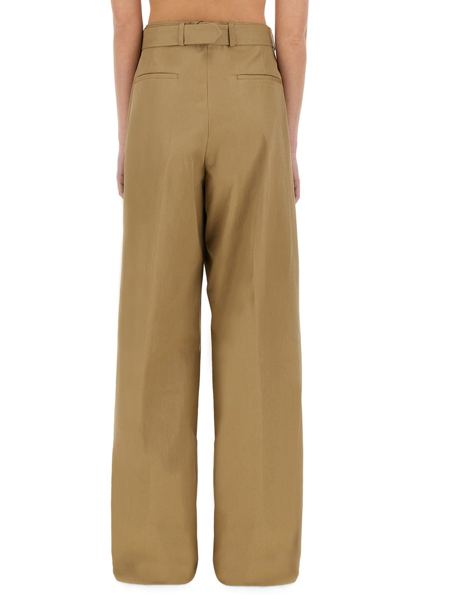 Dries Van Noten Women Wide-Leg Pants With Belt - 3