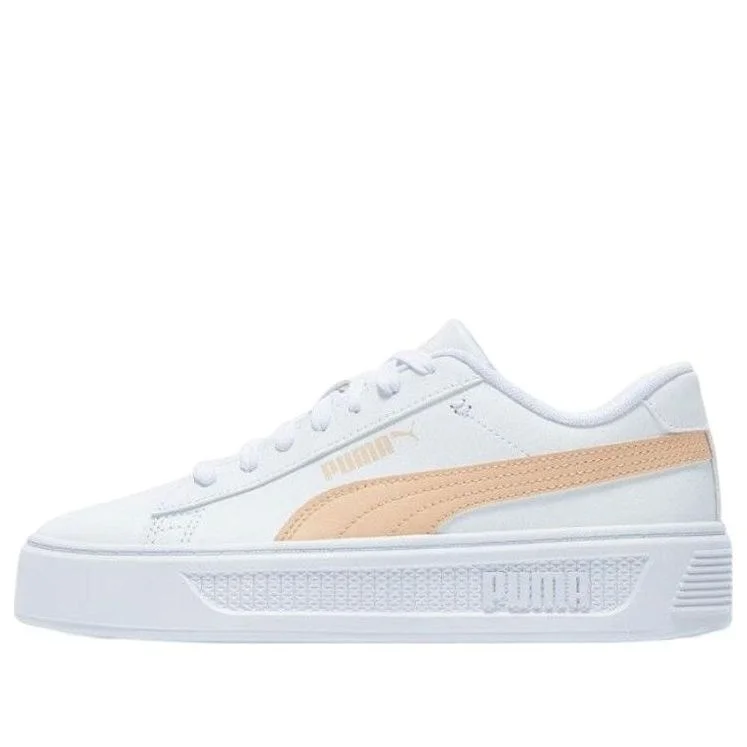 (WMNS) PUMA Smash Platform V3 'White/Beige' 390758-03 - 1
