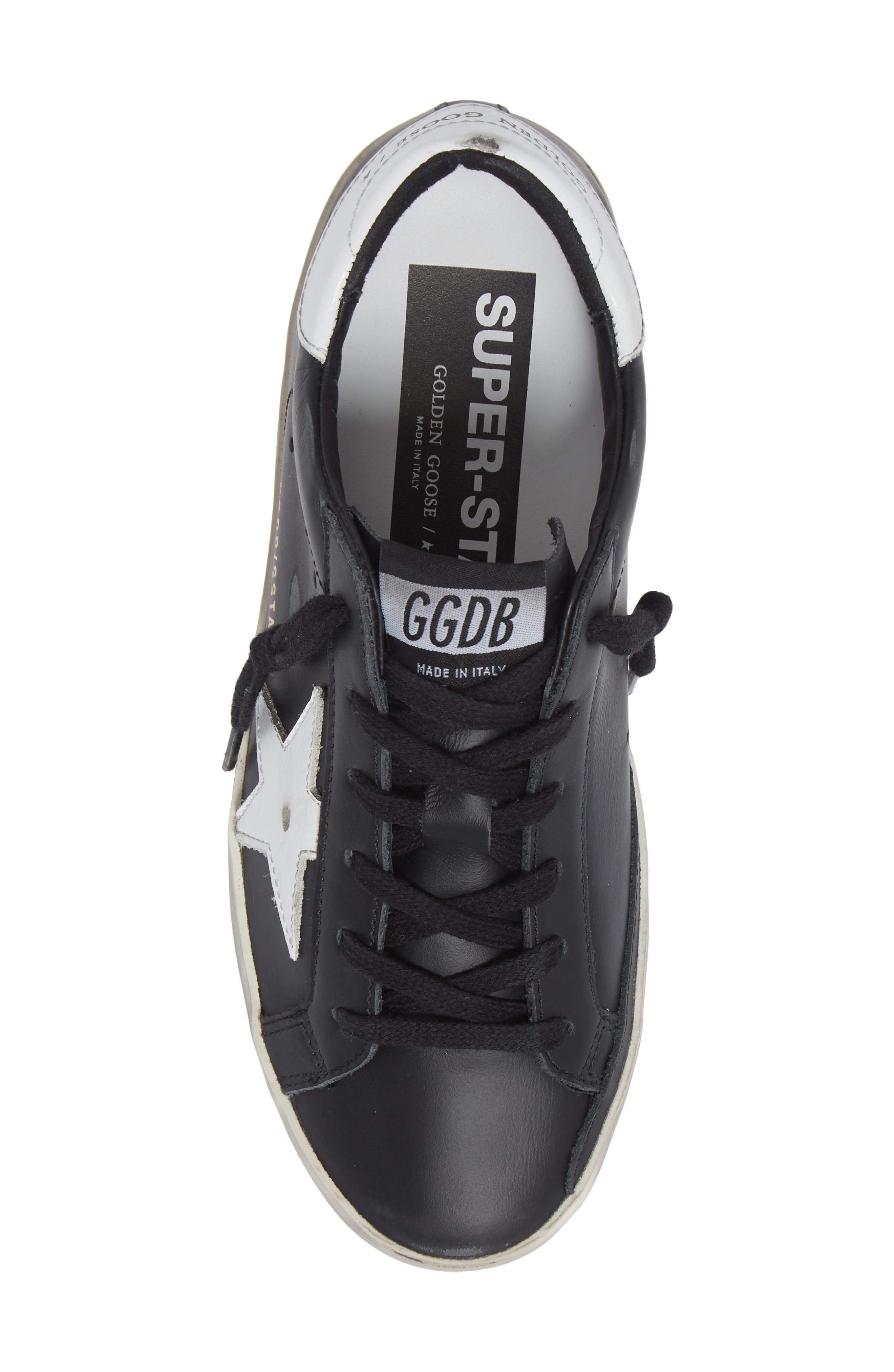 Golden Goose Super-Star Low Top Sneaker in Black/White at Nordstrom - 5