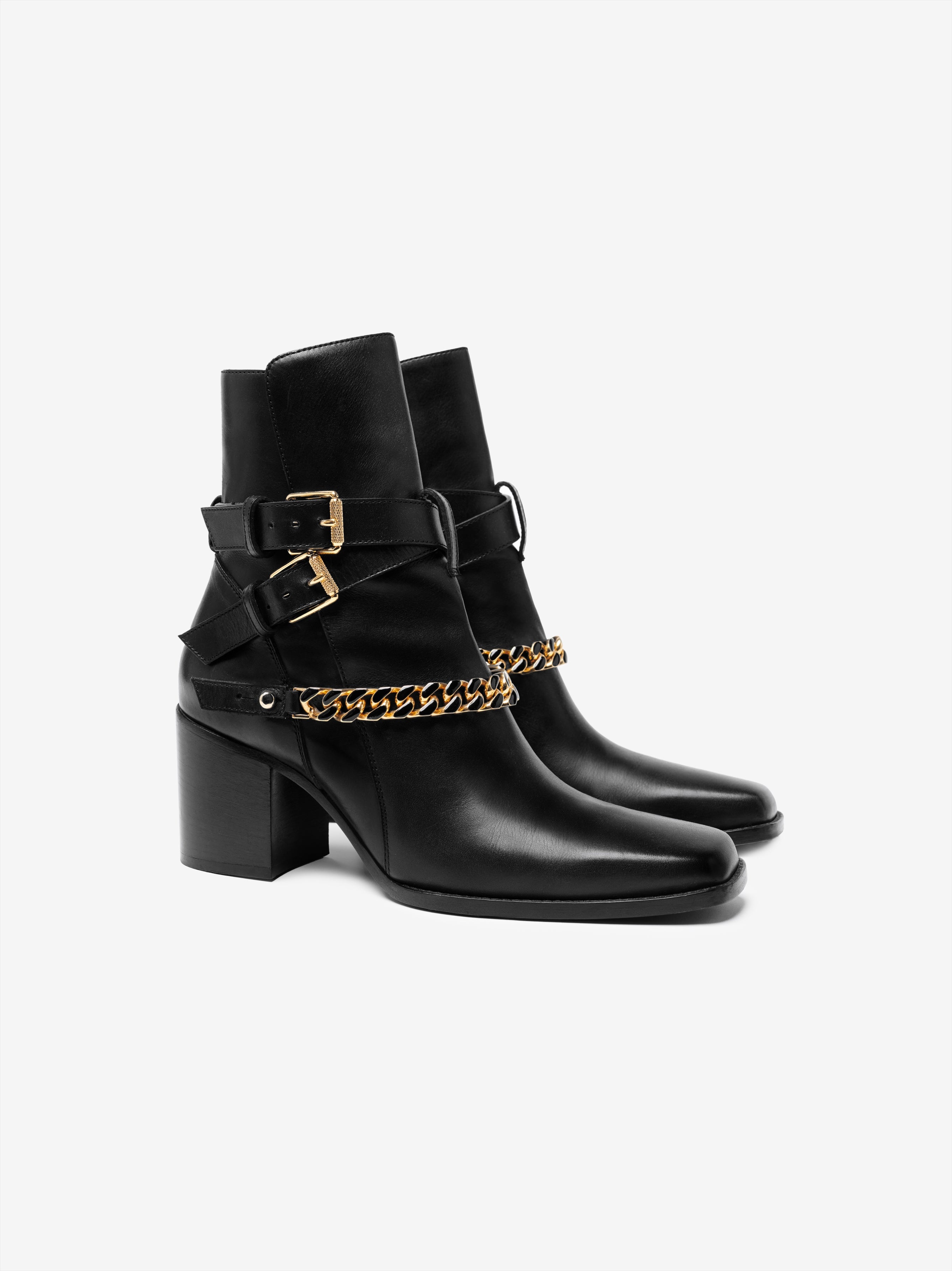 WOMEN'S SQUARE TOE JODHPUR CHAIN BOOT - 2