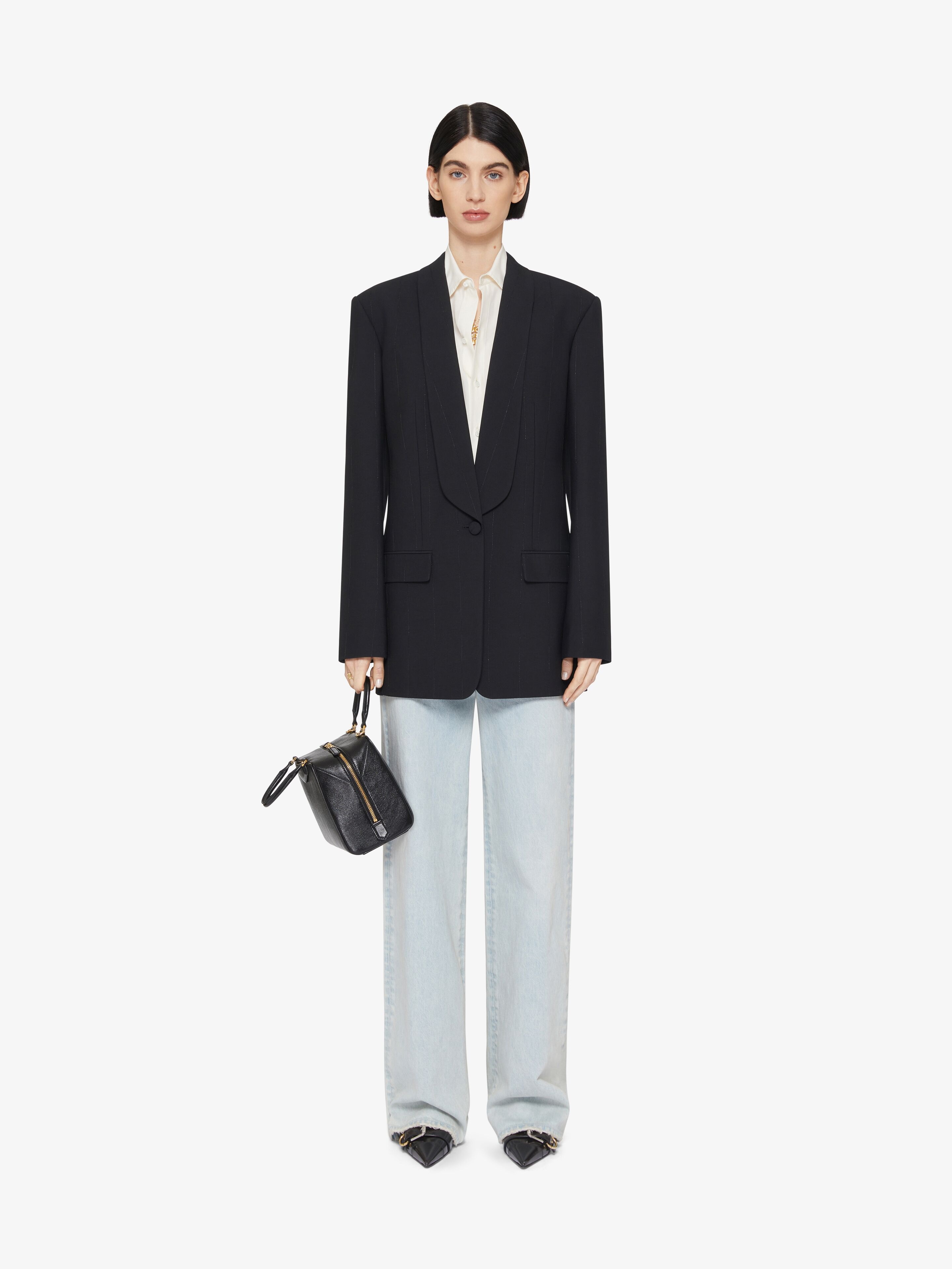 JACKET IN WOOL WITH LUREX STRIPES - 2