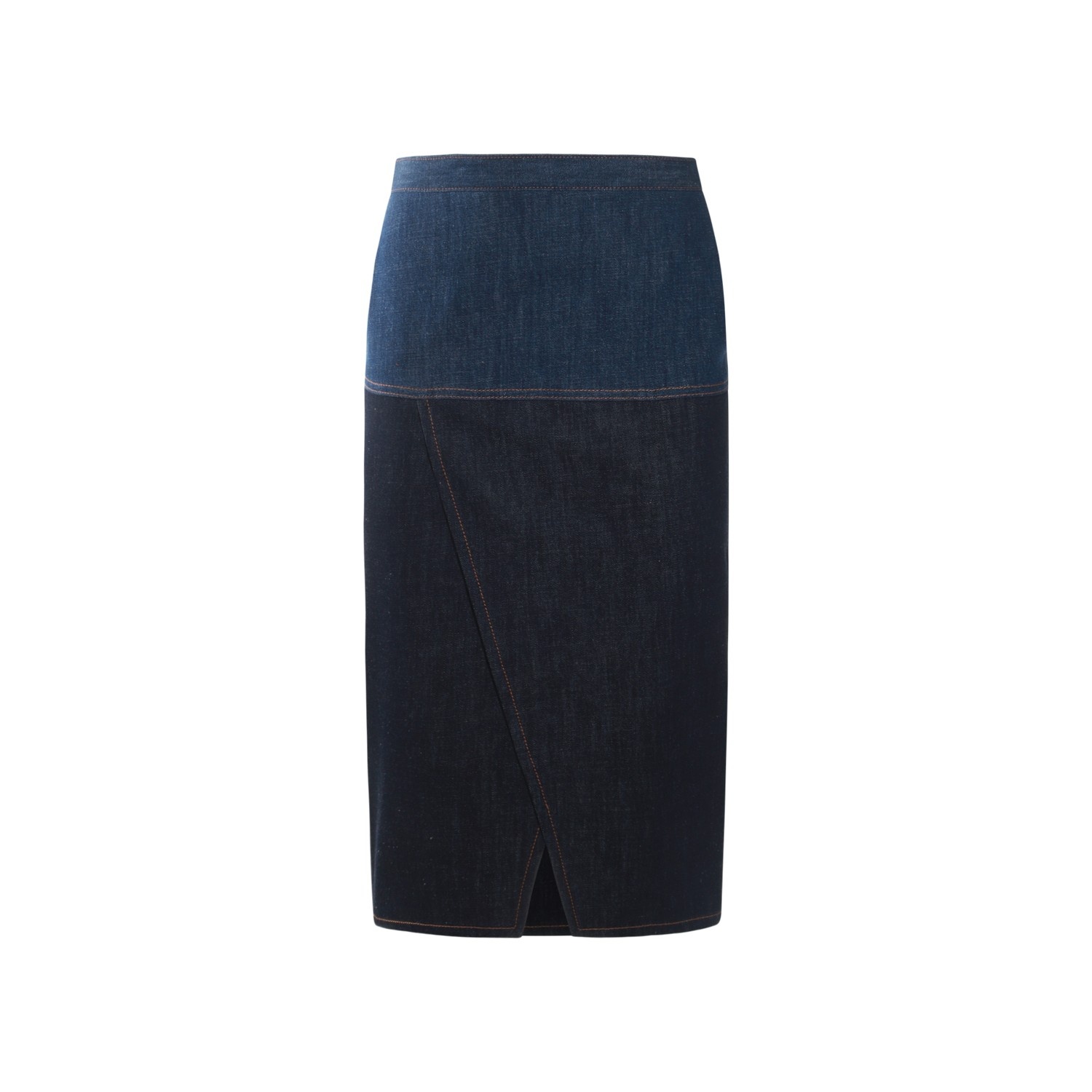 BLUE COTTON DENIM SKIRT - 1