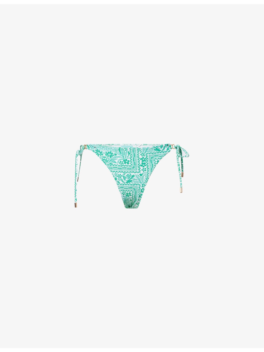 Costa Self-Tie Floral Stretch-Woven Bikini Bottoms - 1
