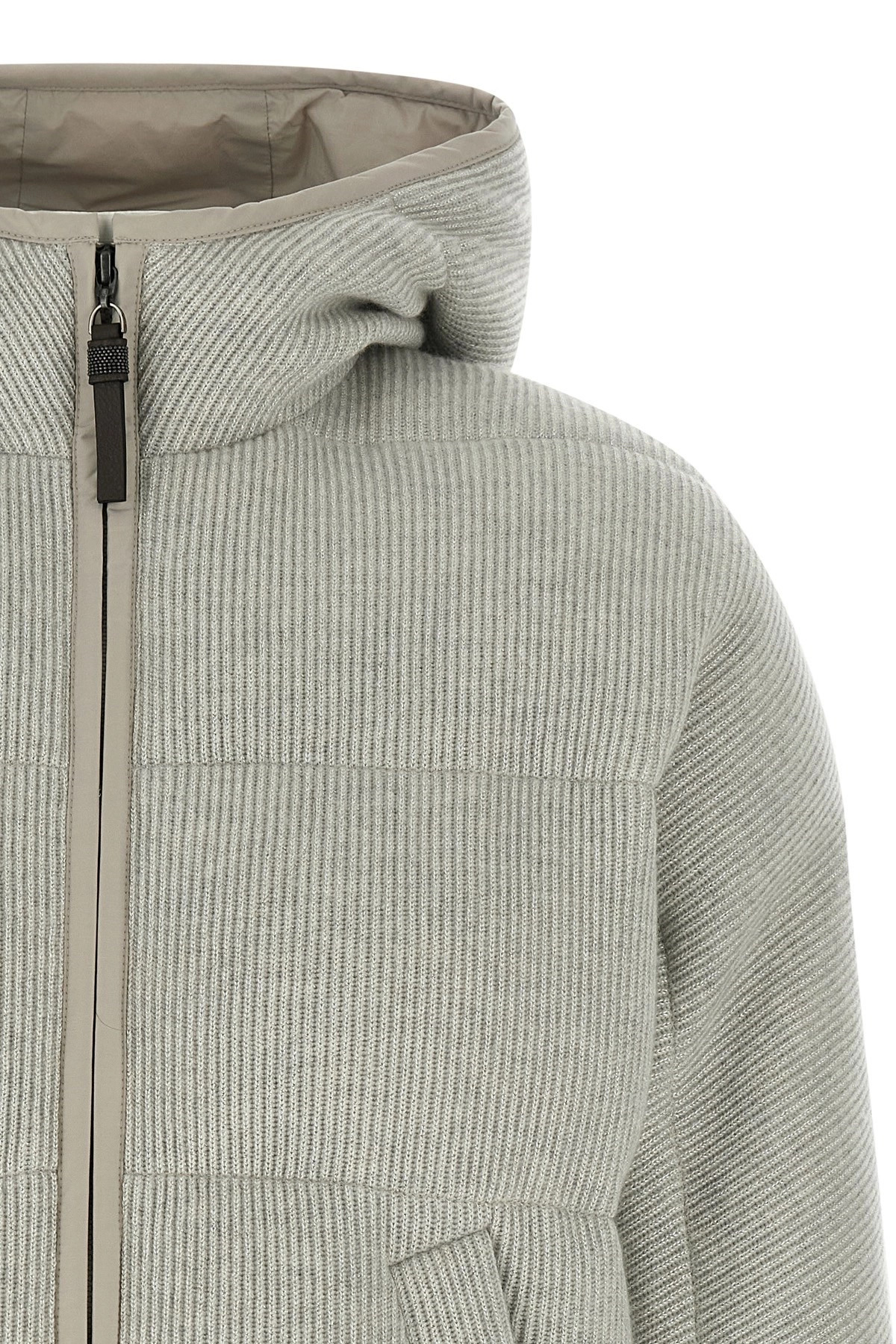 Lame wool down jacket - 4