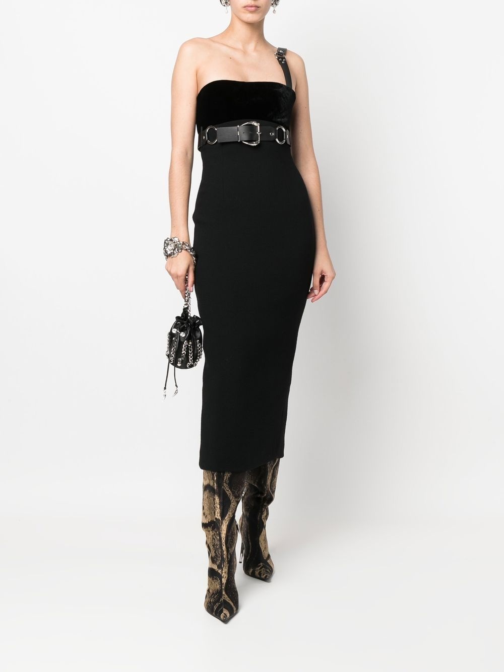 buckle-detail midi dress - 2