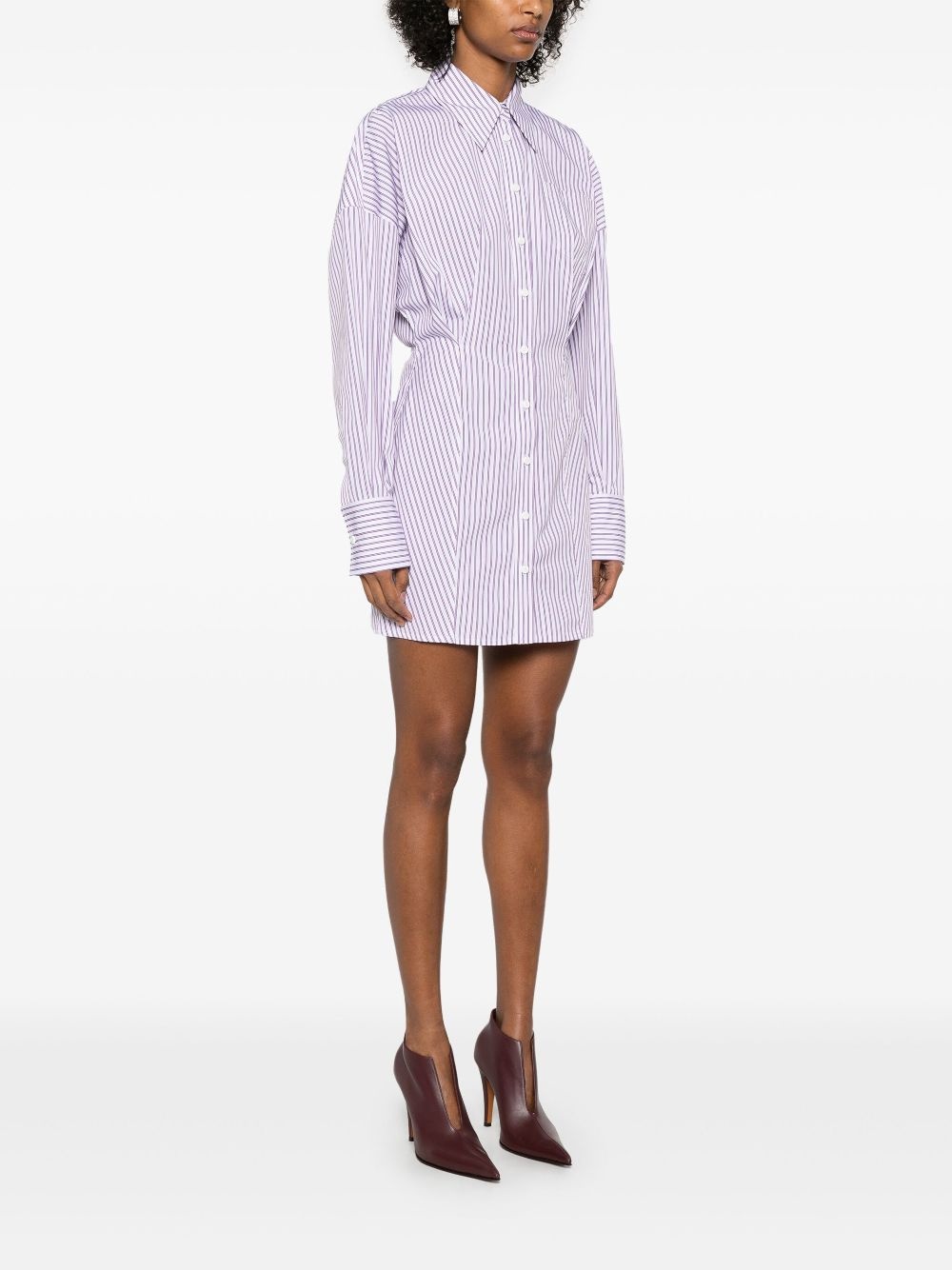 striped shirt dress - 3