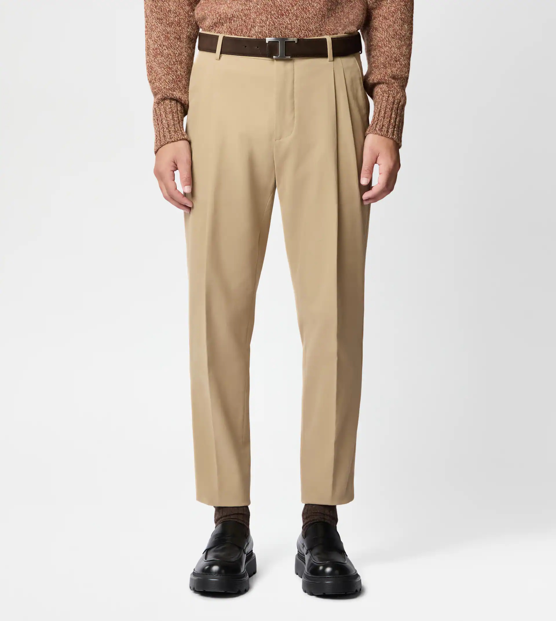 PANTS IN GABARDINE - BEIGE - 5