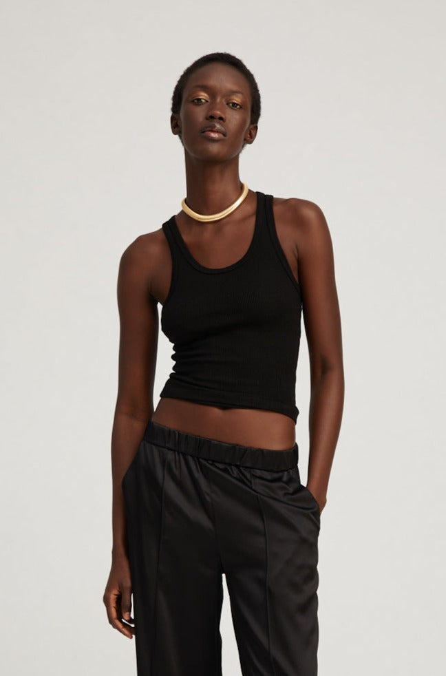 BLACK RIB FITTED SCOOPED TANK - 5