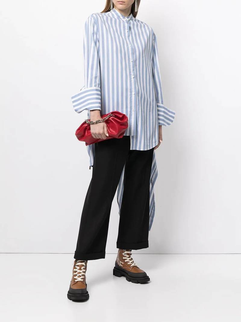 Monse striped drawstring shirt outlook