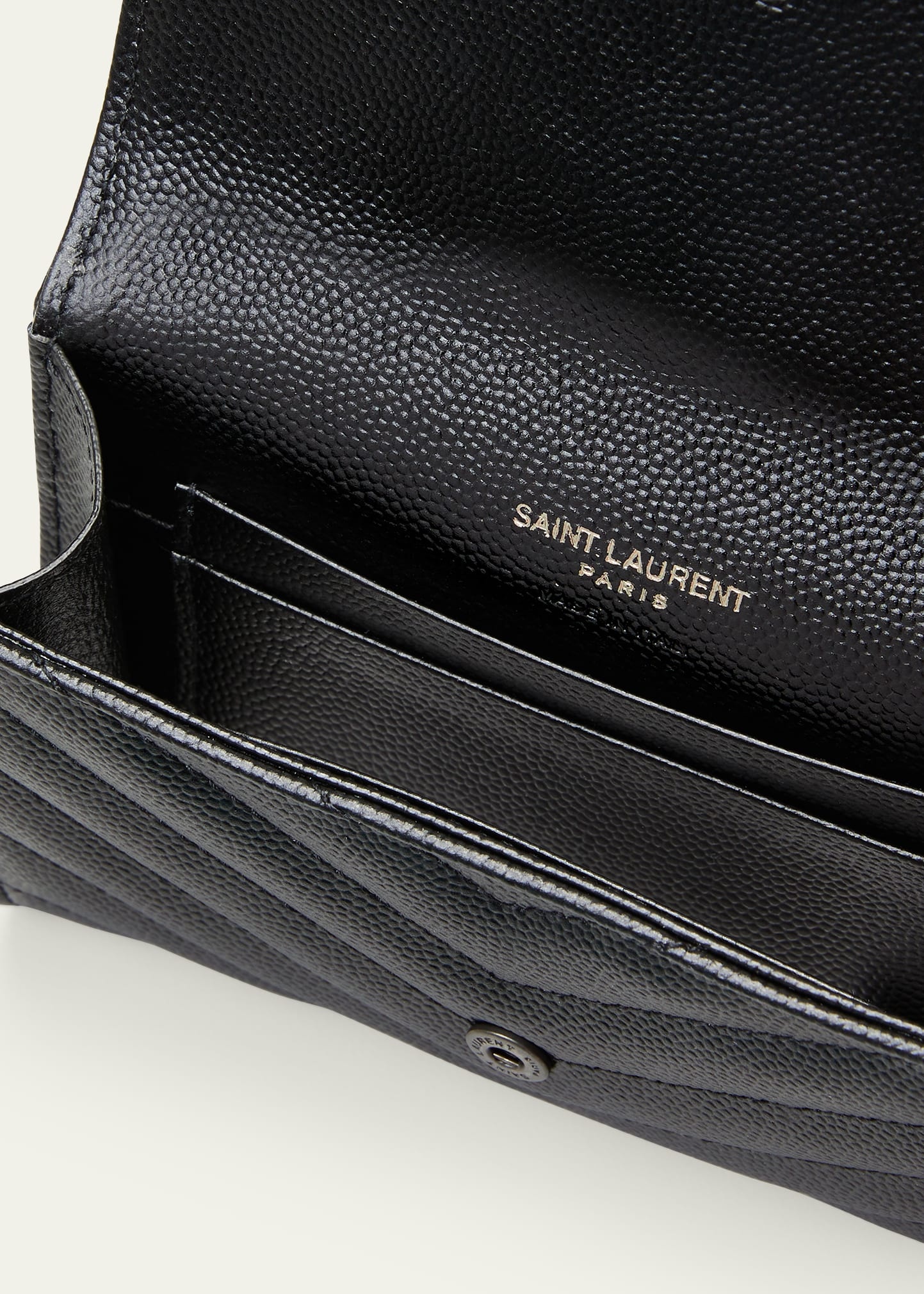 V-Flap Small Monogram YSL Card Case - 4
