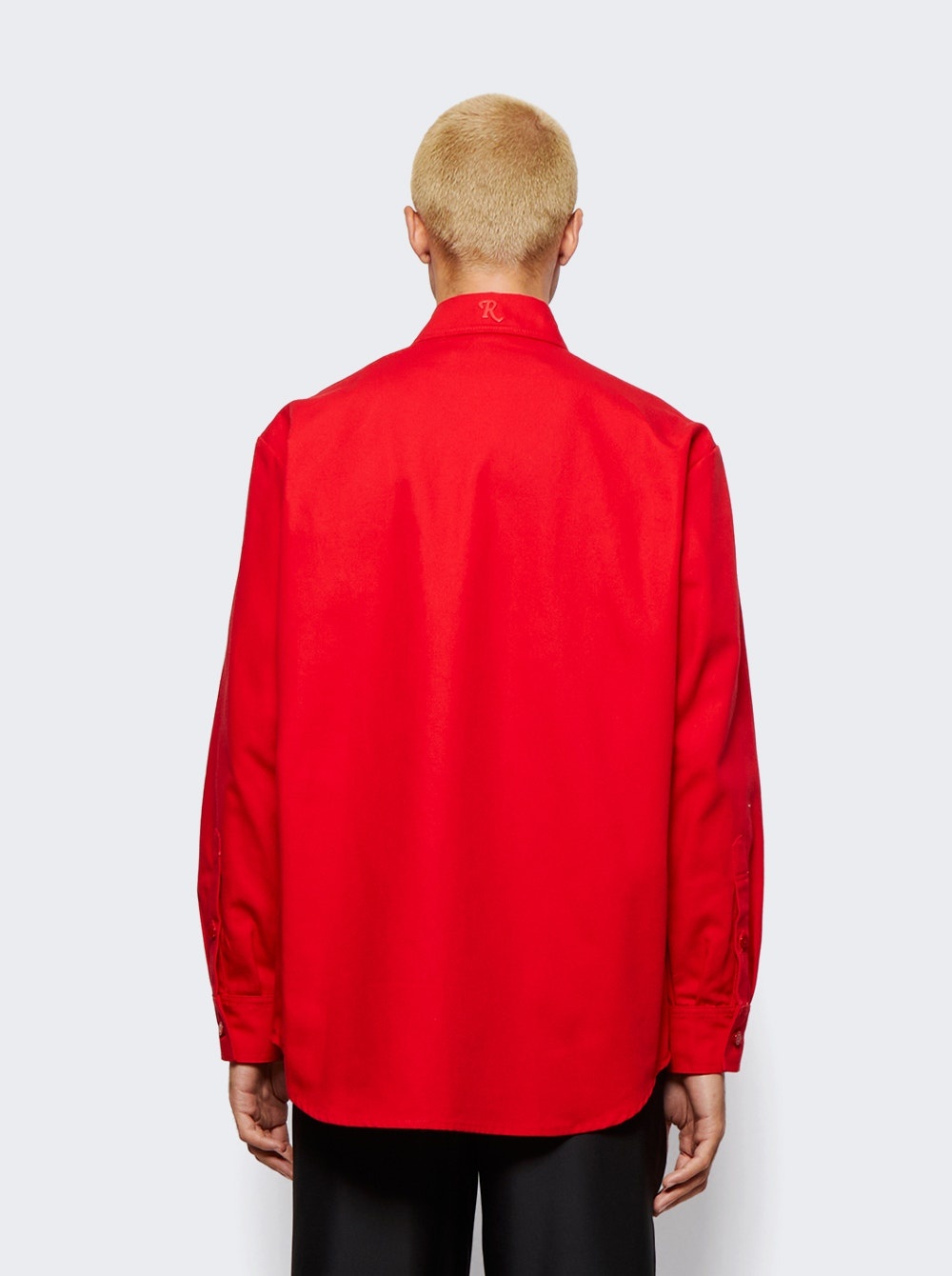 Straight Fit Denim Shirt Red - 5