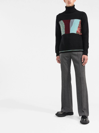 Missoni patchwork-motif roll neck jumper outlook