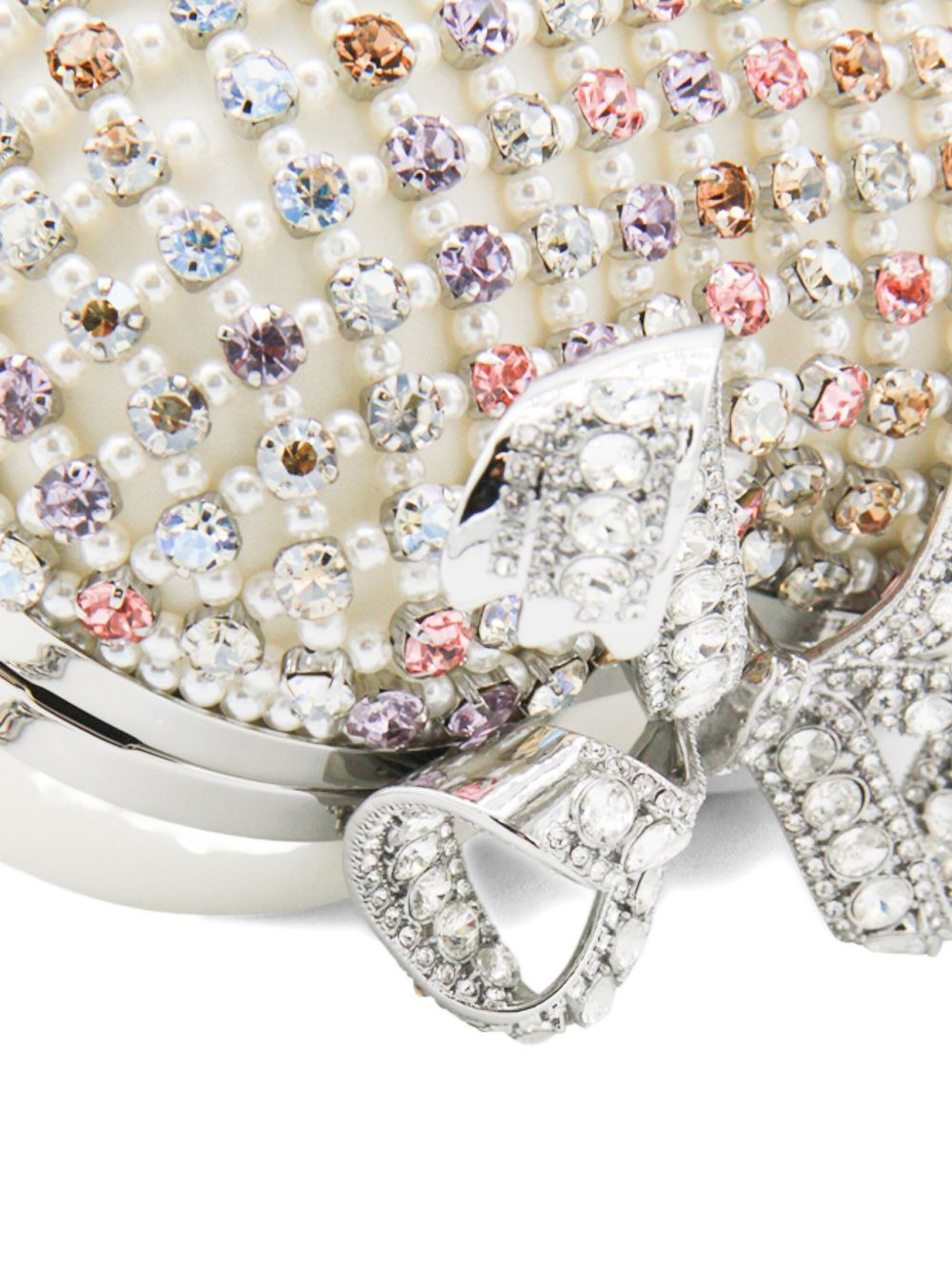 crystal-embellished clutch bag - 4
