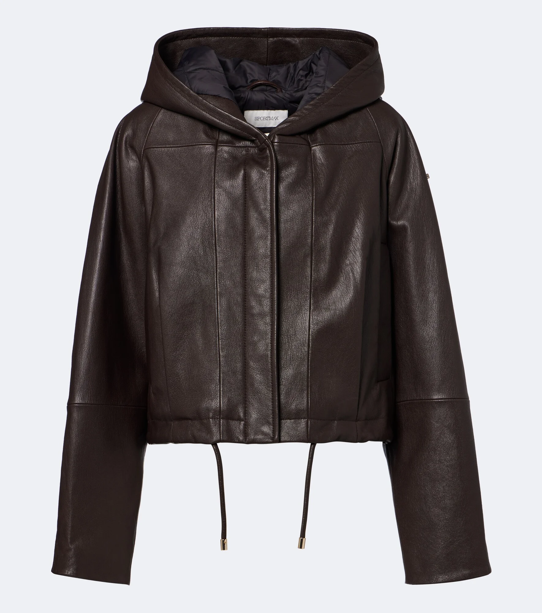 Hooded leather jacket - 1