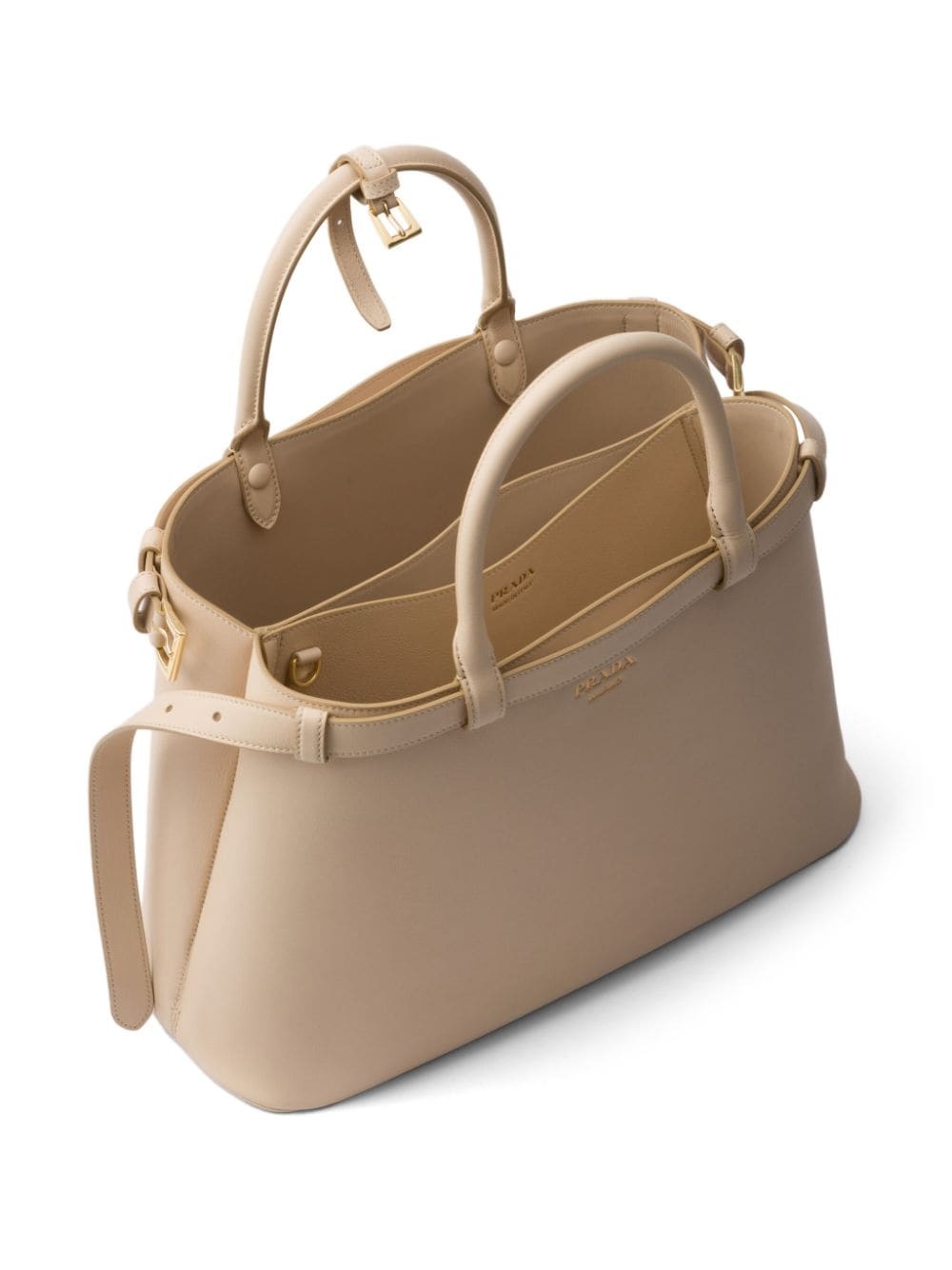 logo-stamp leather tote bag - 4