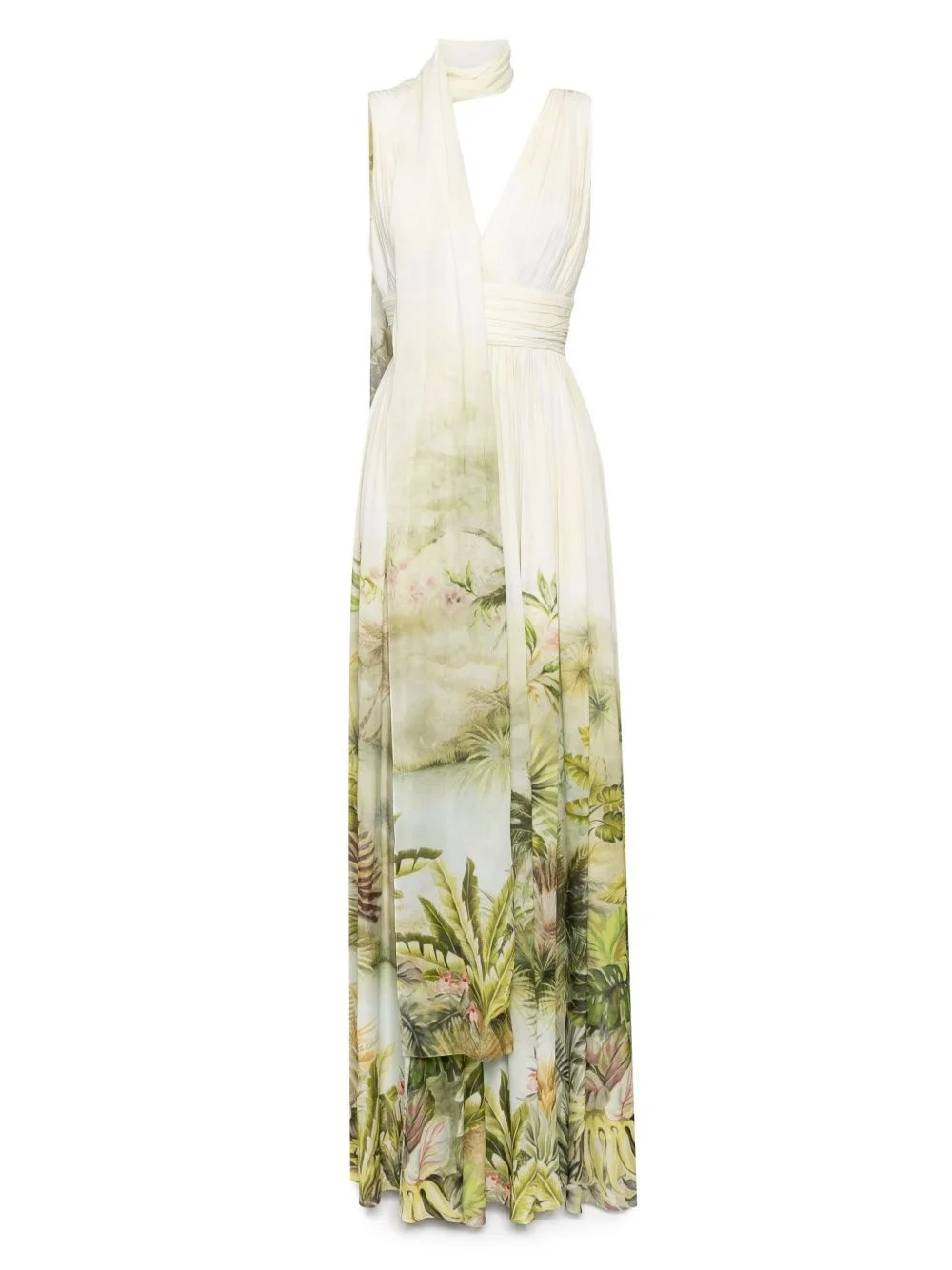 printed chiffon dress - 1