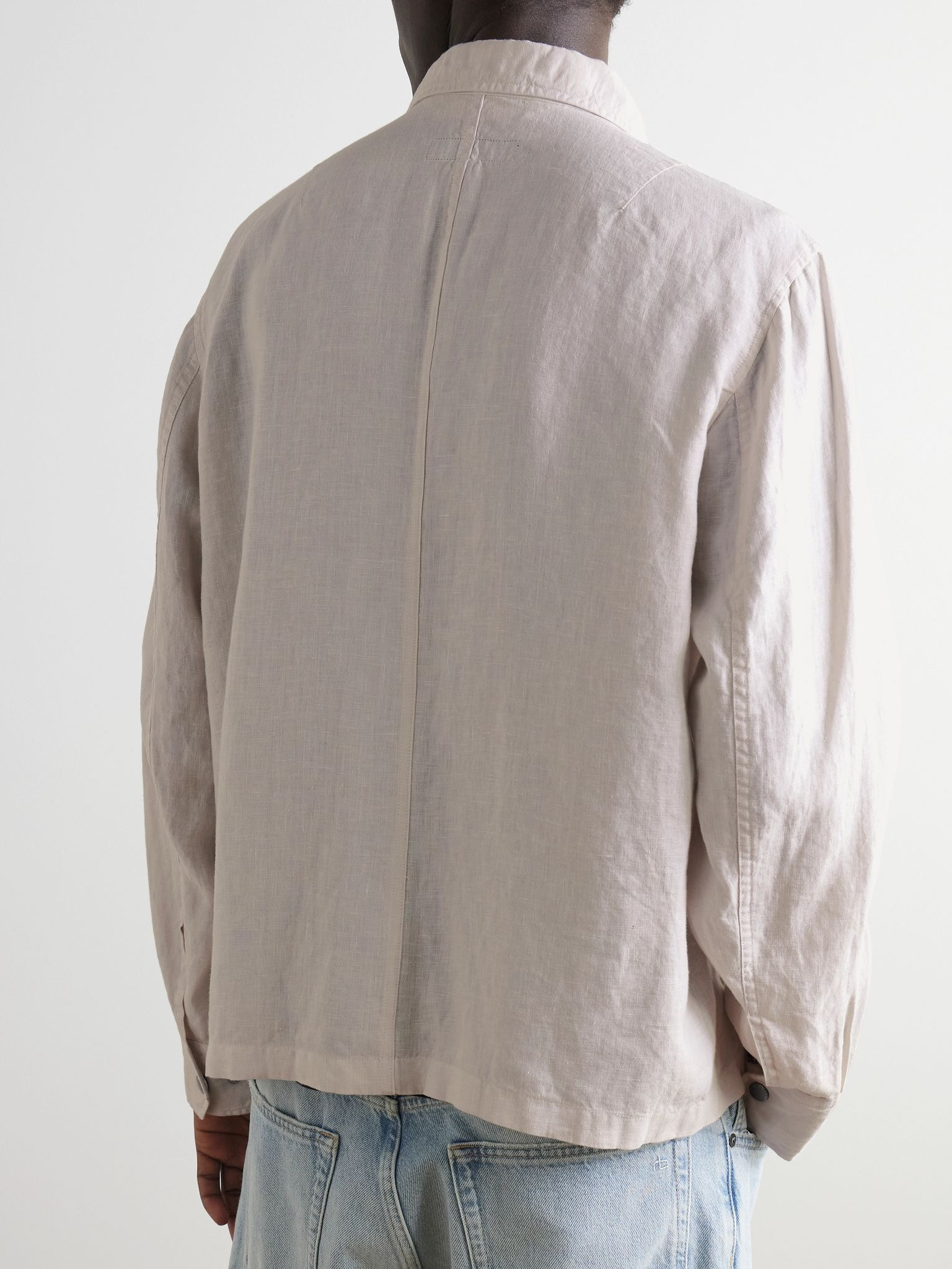 Angus Linen Shirt Jacket Gray - 4