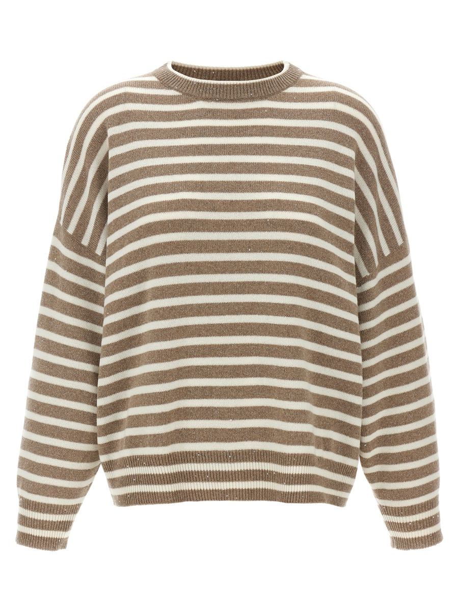 Brunello Cucinelli Sequin Striped Sweater - 1