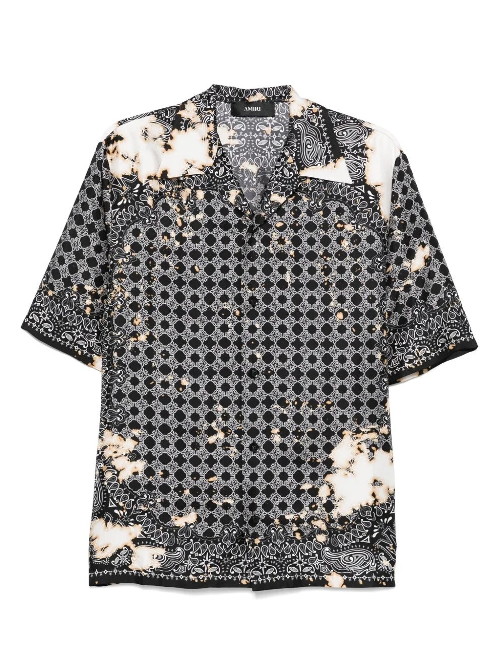 AMIRI - Men Bleach Bandana Bowling Shirt - 4