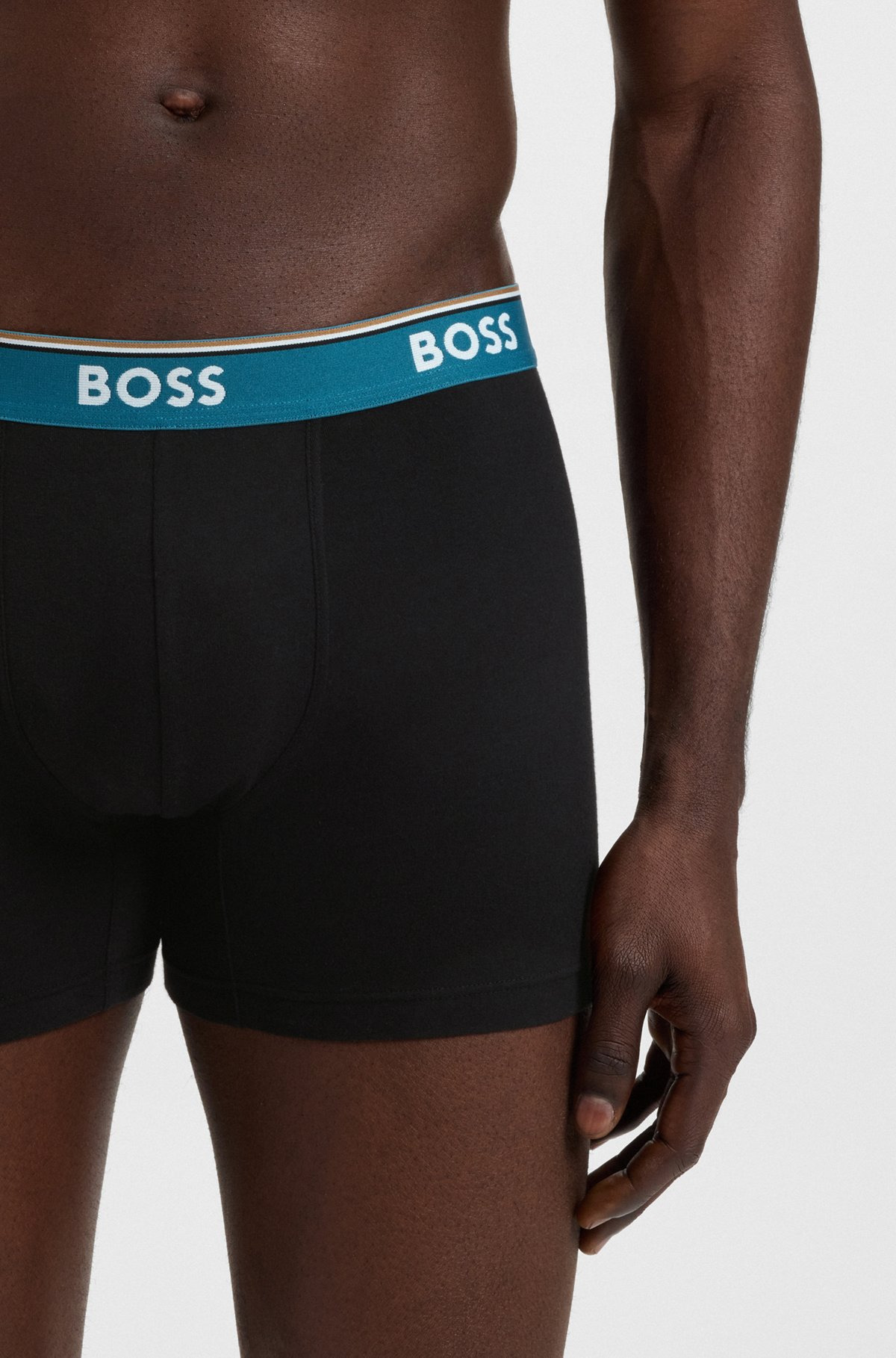 THREE-PACK OF STRETCH-COTTON BOXER BRIEFS WITH LOGOS - 4