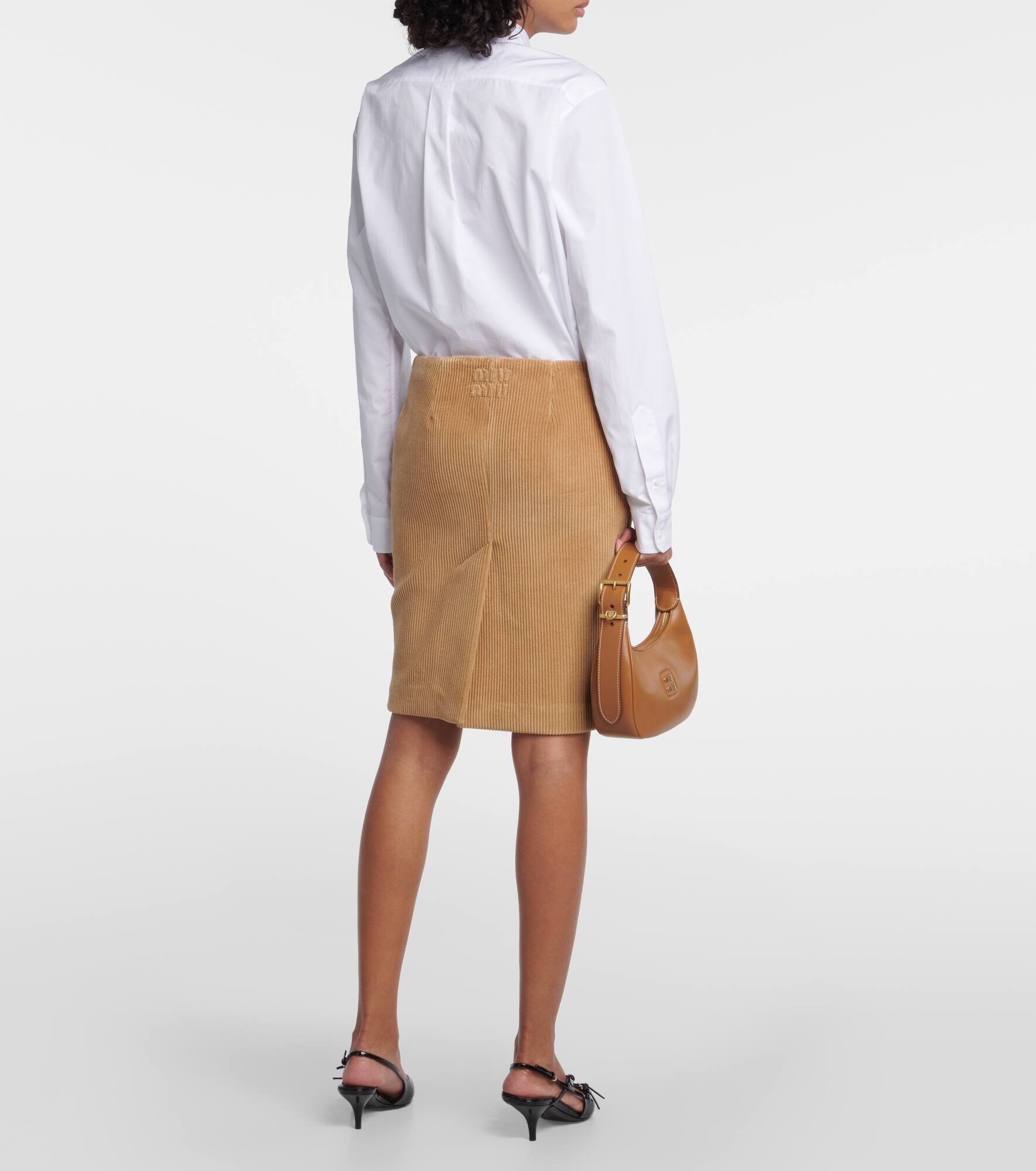 Corduroy pencil skirt - 3