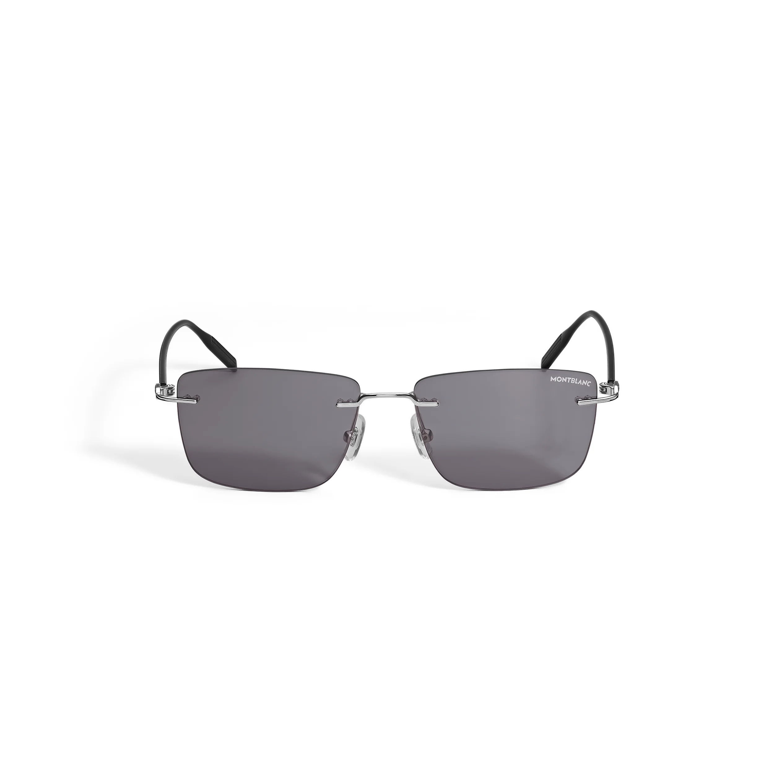 RECTANGULAR SUNGLASSES WITH SILVER COL METAL FRAME - 1