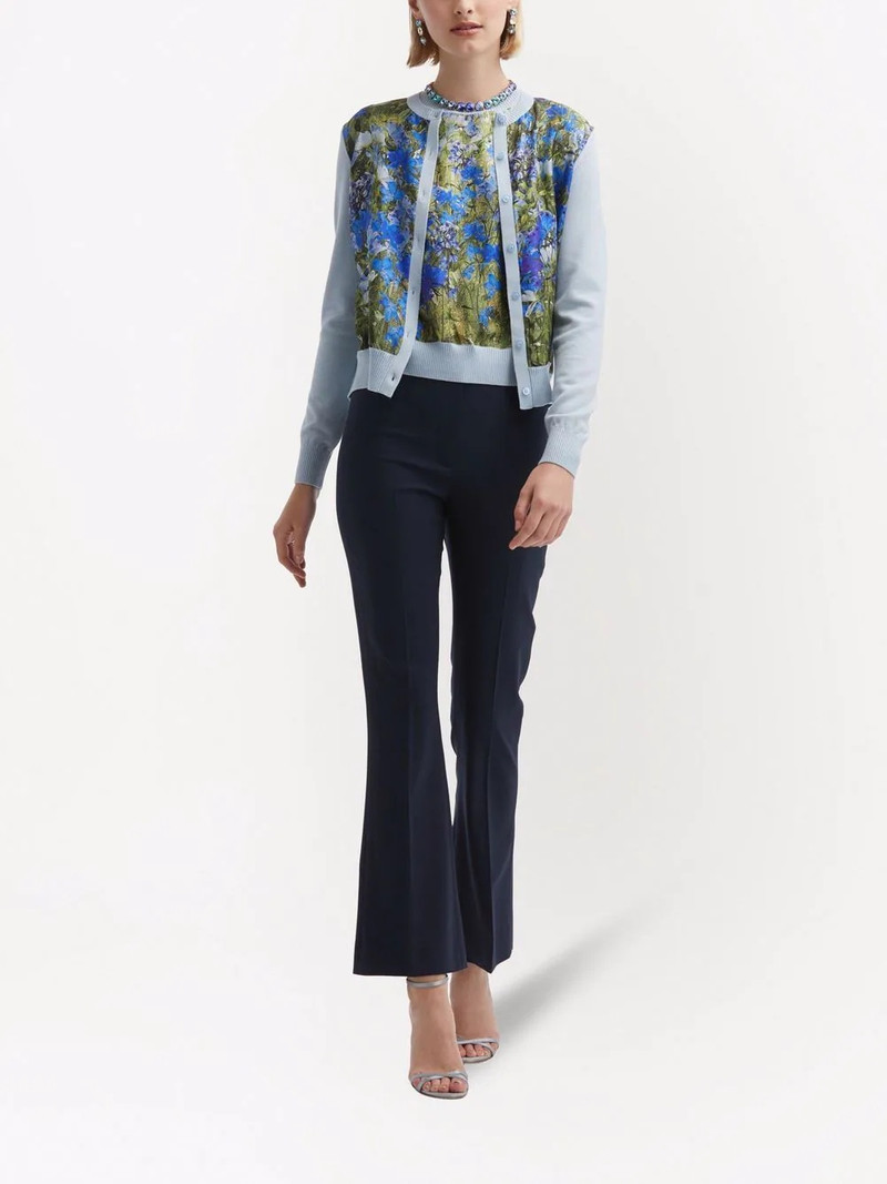 Oscar de la Renta watercolour-print cardigan outlook