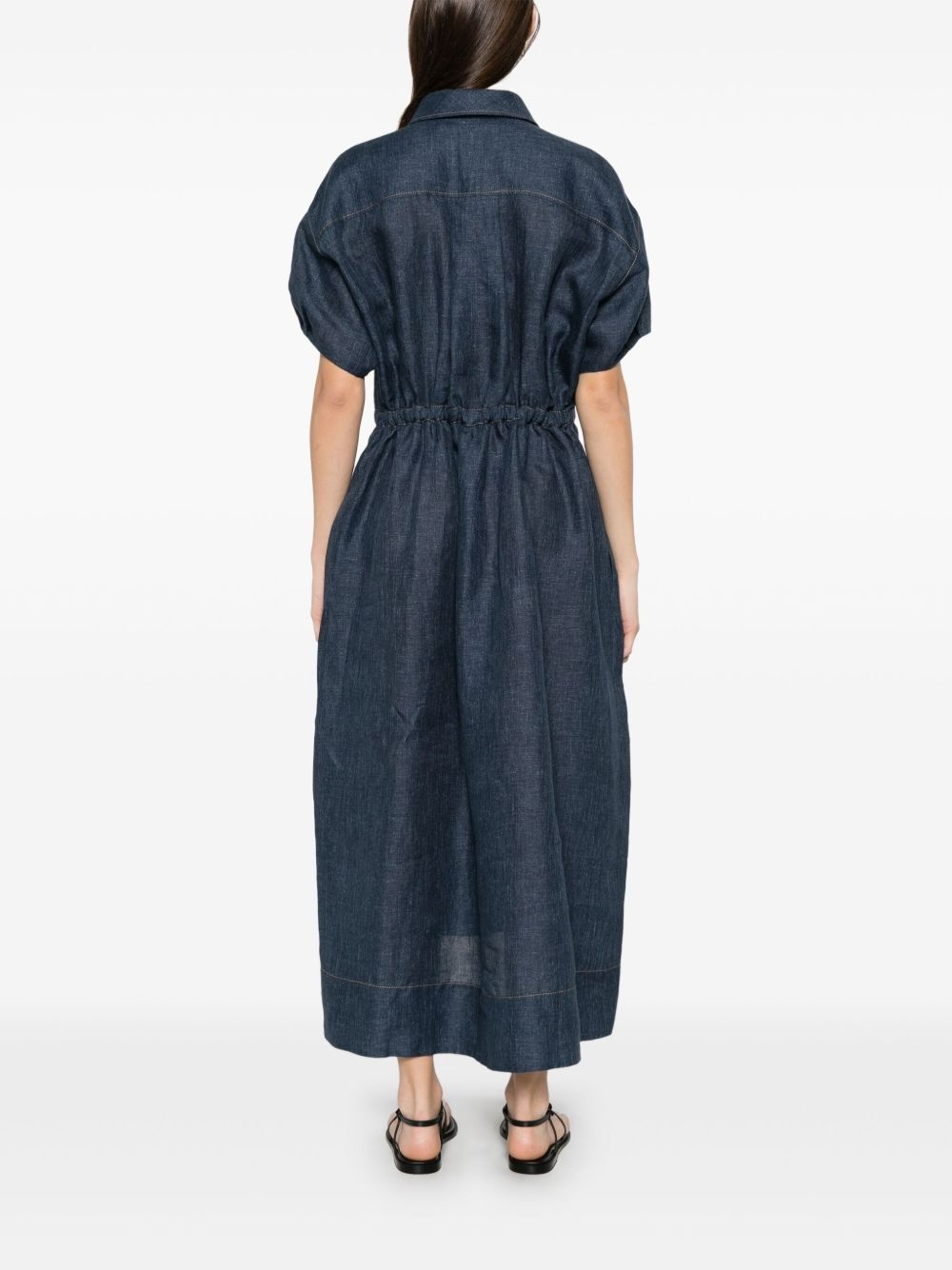 denim maxi dress - 4