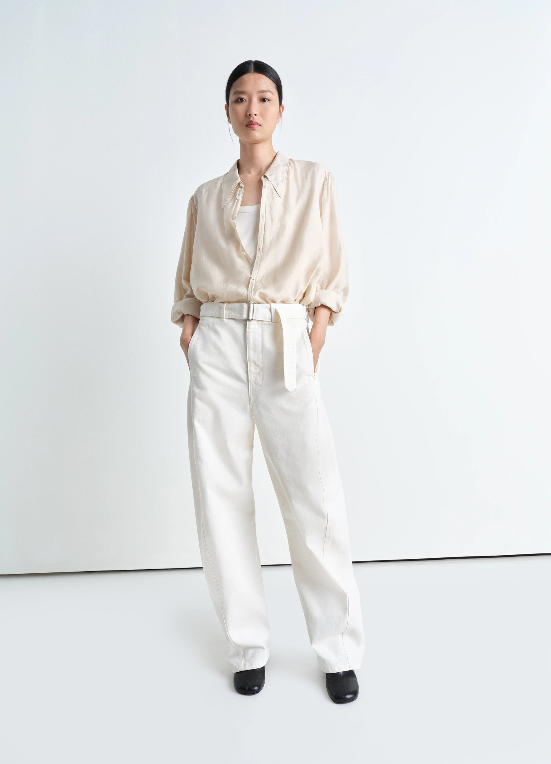 TWISTED BELTED PANTS - 3
