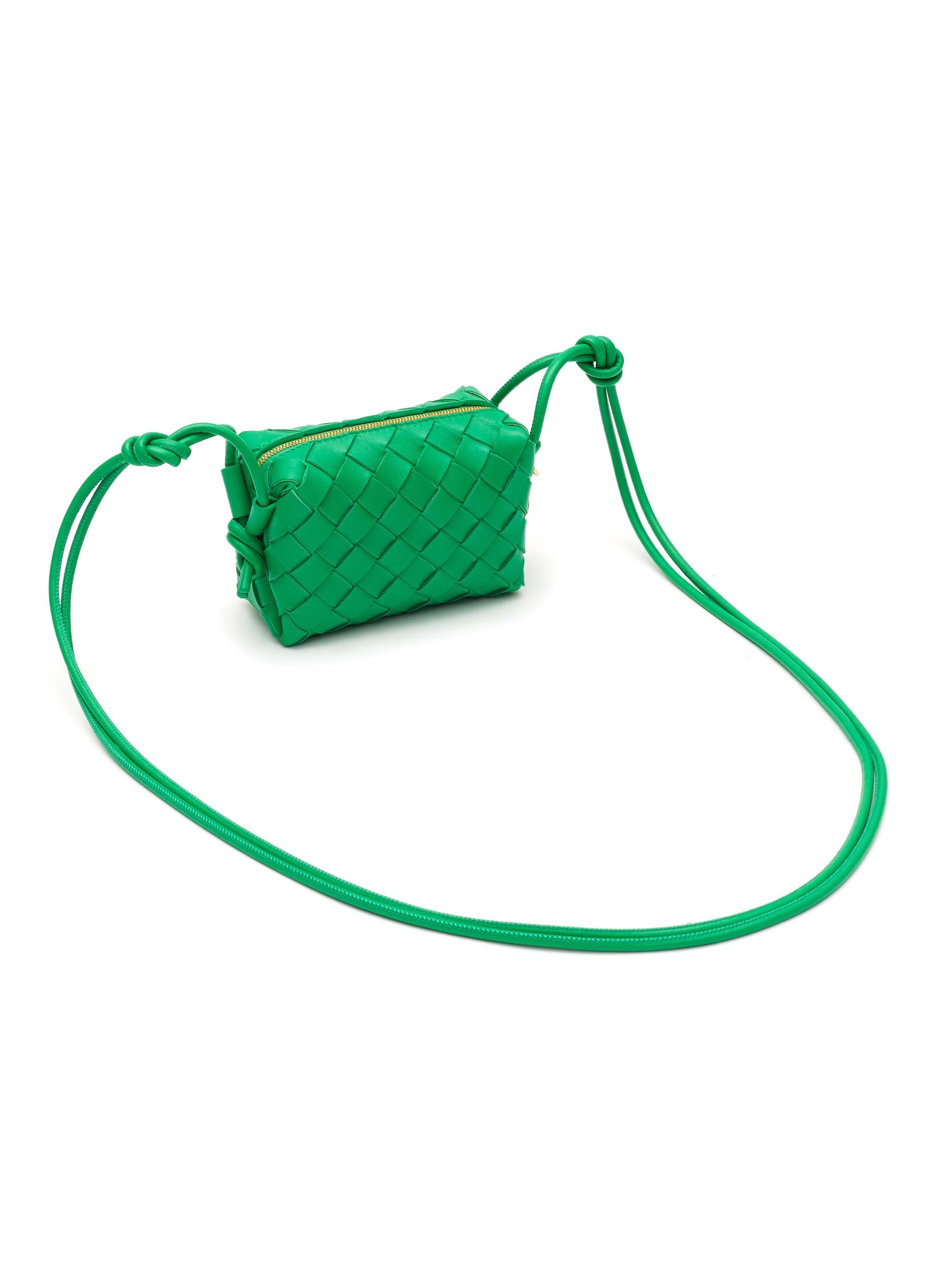 Loop Candy intrecciato leather shoulder bag