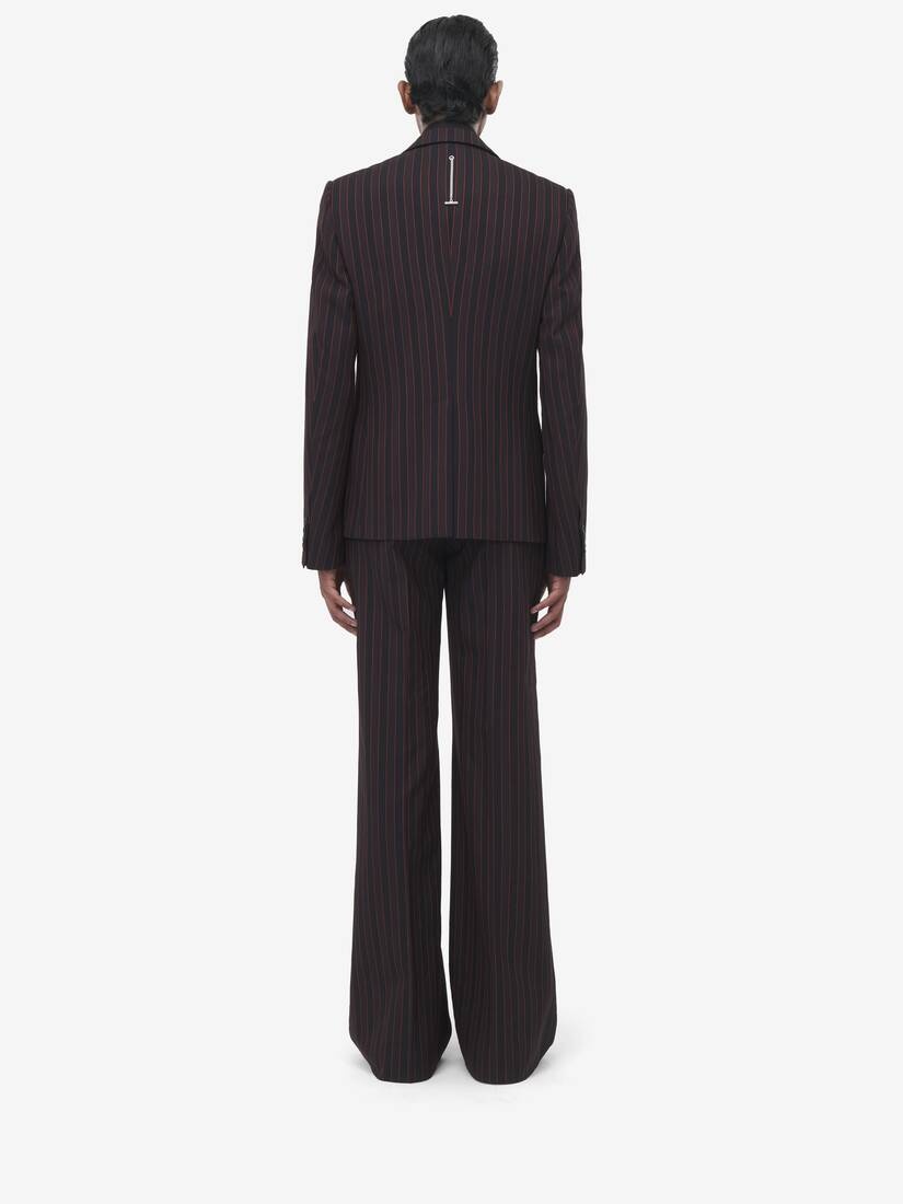 Shadow Stripe Single-breasted Jacket - 5