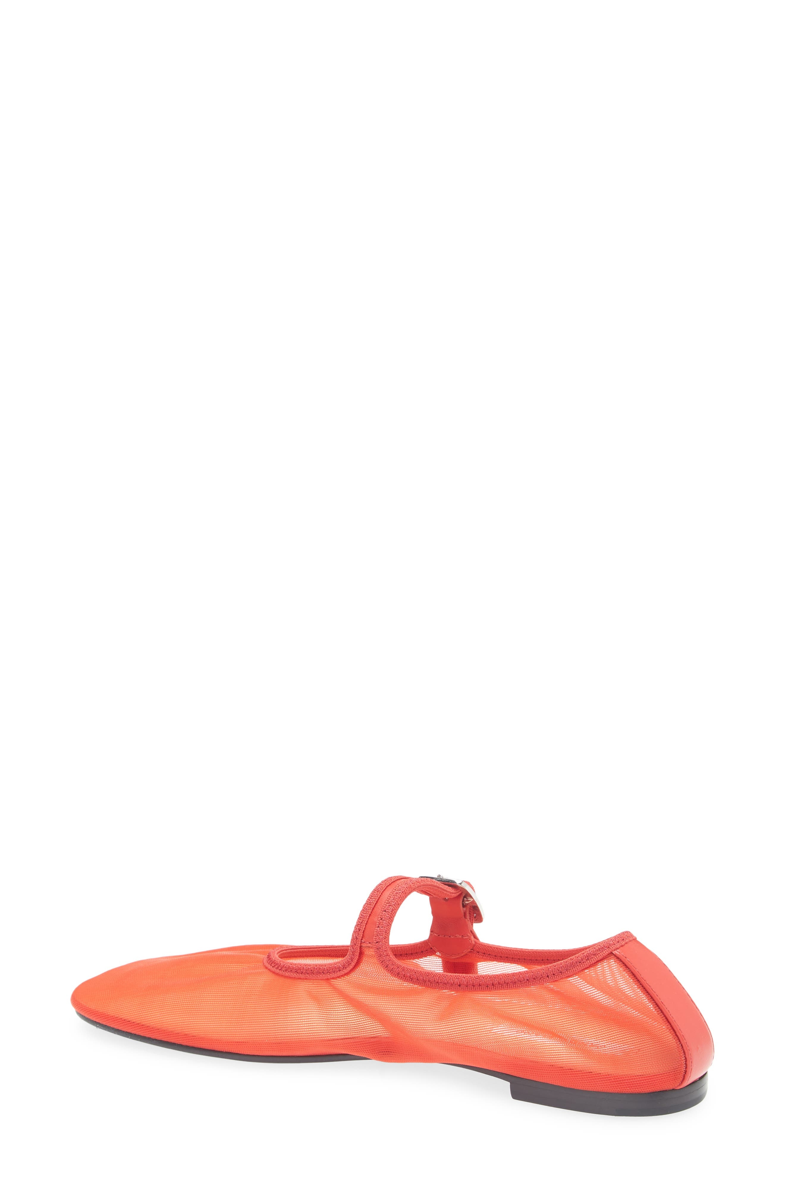 Sandy Liang Mesh Mary Jane Flat in Red at Nordstrom - 2