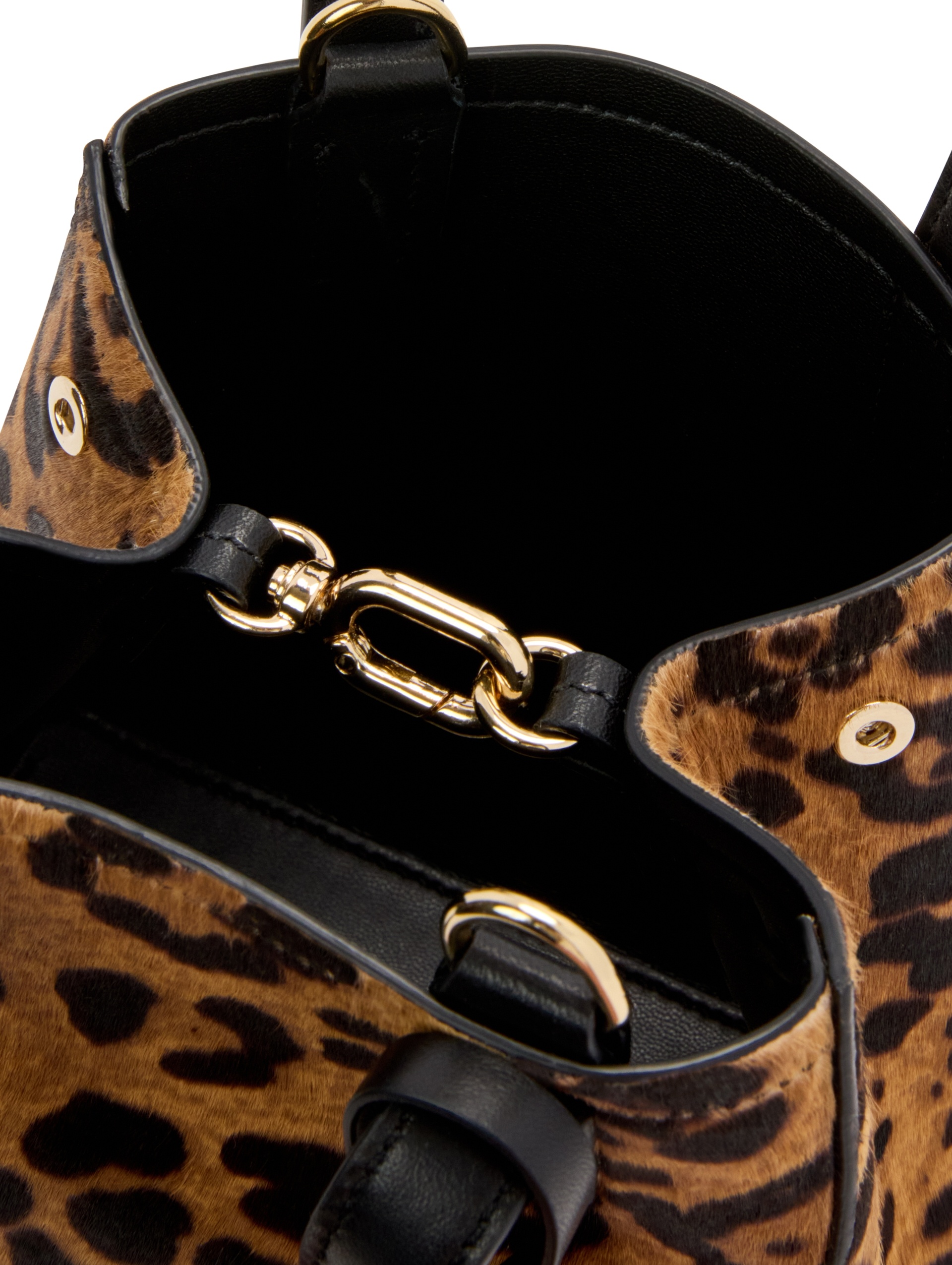 MINI JAGUAR PRINTED HAIRCALF SQUARE TOTE - 5