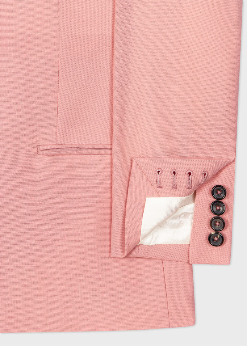 Paul Smith Pale Pink Wool Hopsack Blazer outlook