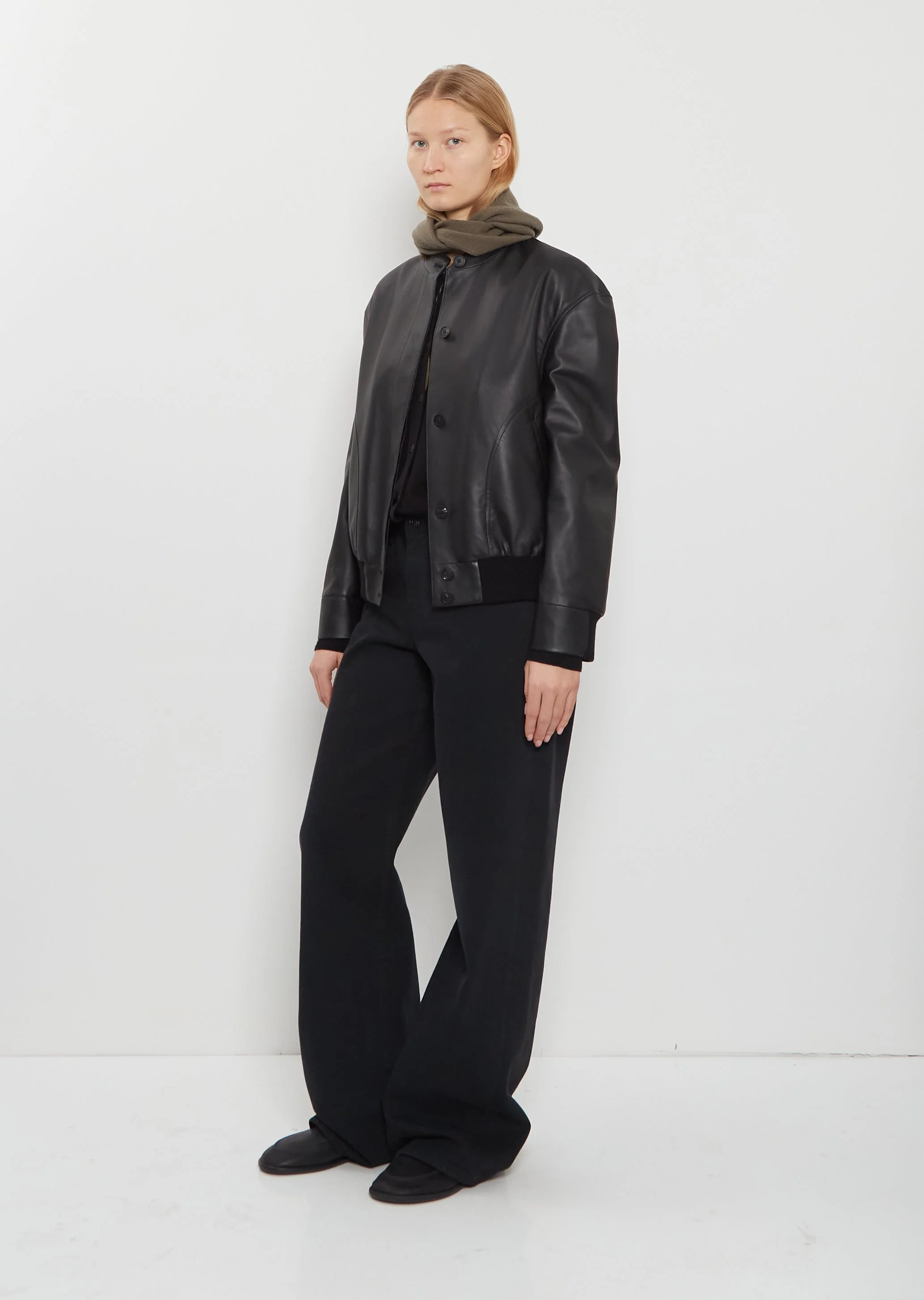n°35 Bandana Stretch Cashmere Scarf — Army - 1