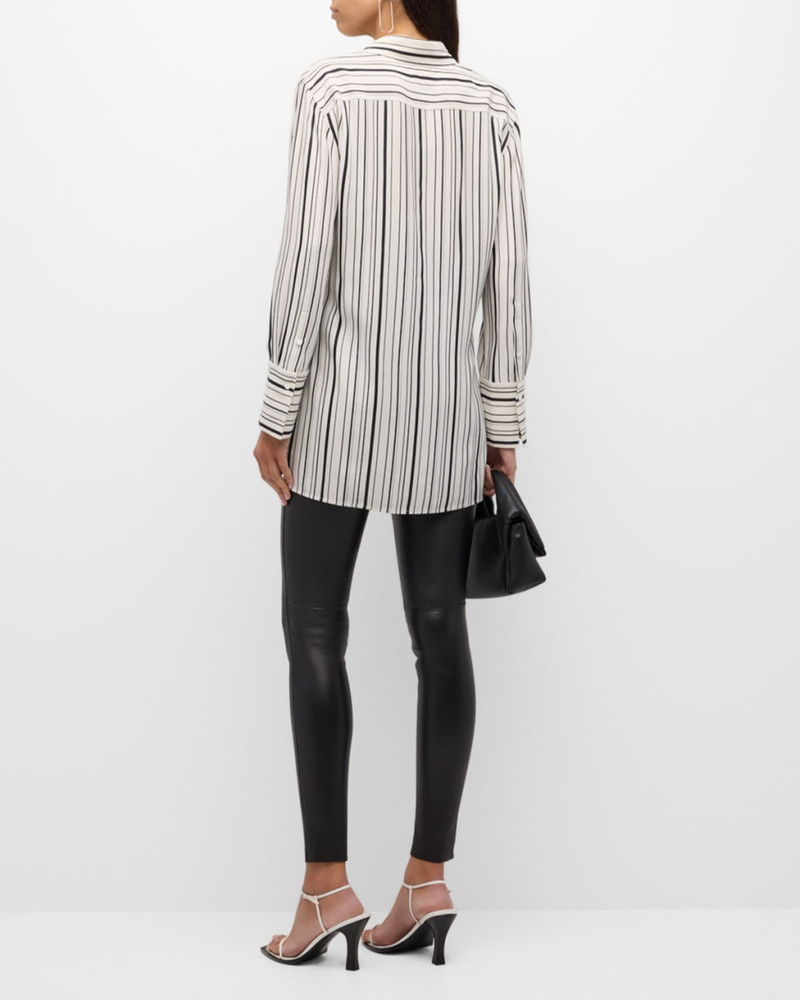 High-Rise Stretch Leather Leggings 6