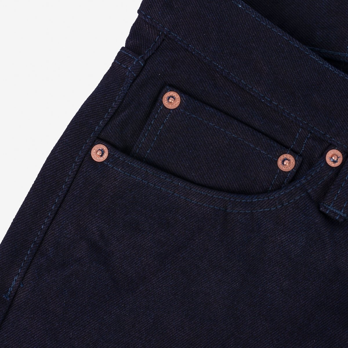 IH-888S-14ii 14oz Selvedge Denim Mid/High Rise Tapered Cut Jeans - Indigo/Indigo - 11