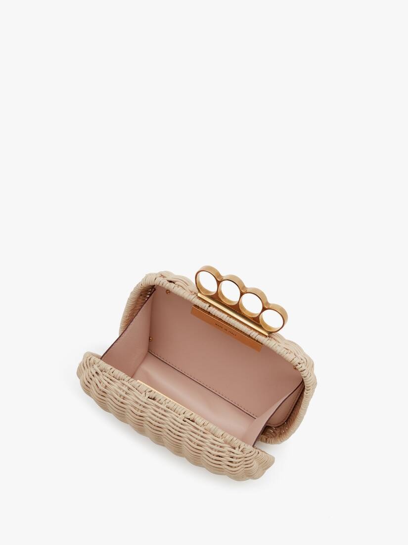 Woven Four-ring Clutch in Natural 4