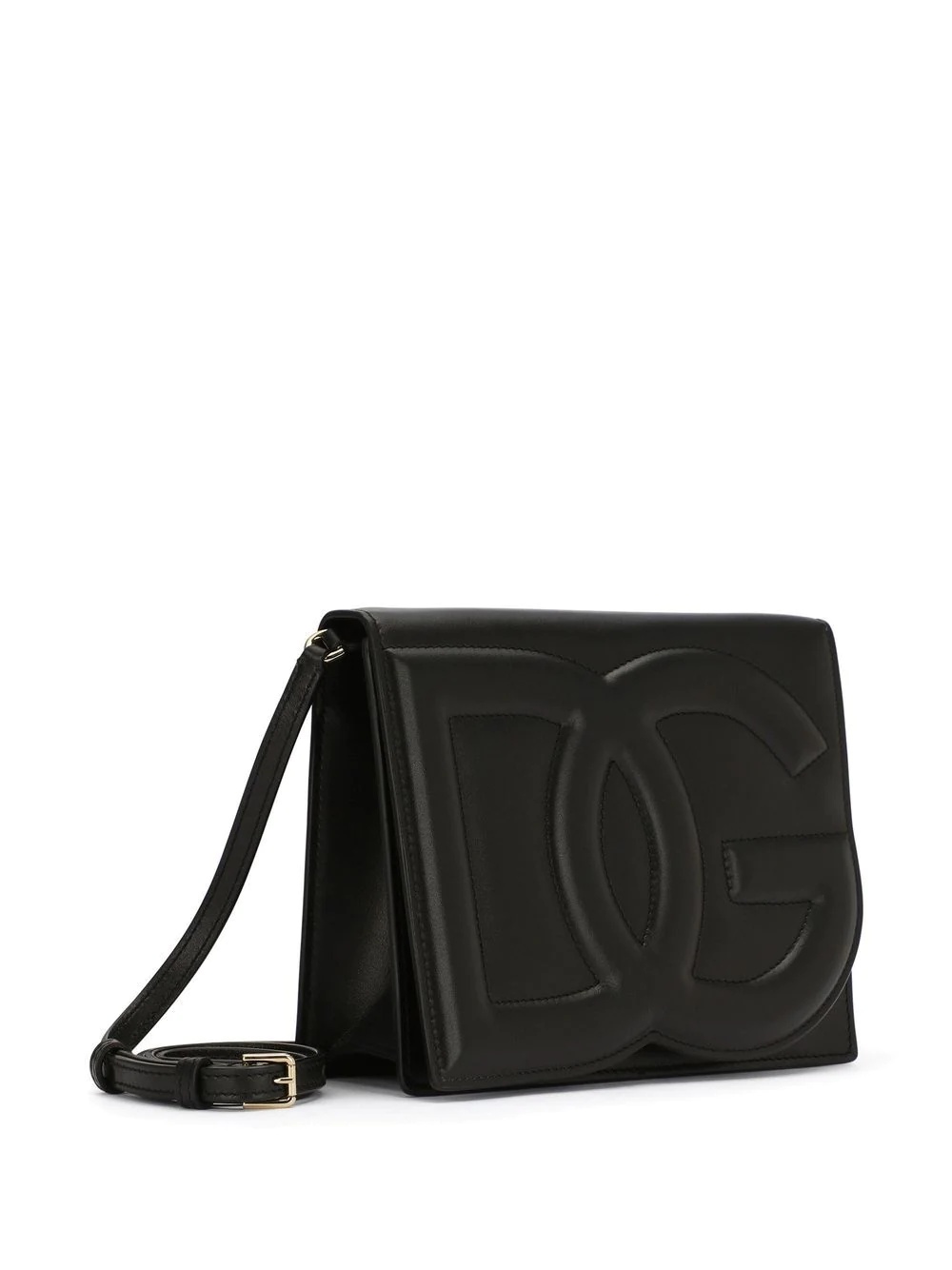 leather embossed-logo crossbody - 4