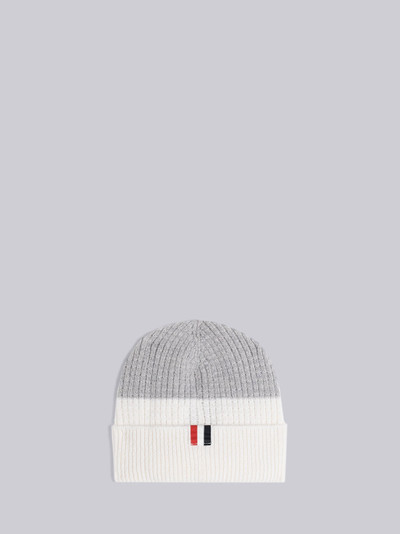 Thom Browne waffle knit cashmere beanie outlook