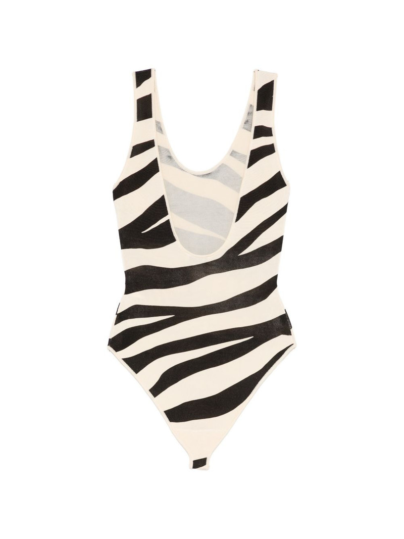 Sandro zebra-print bodysuit outlook