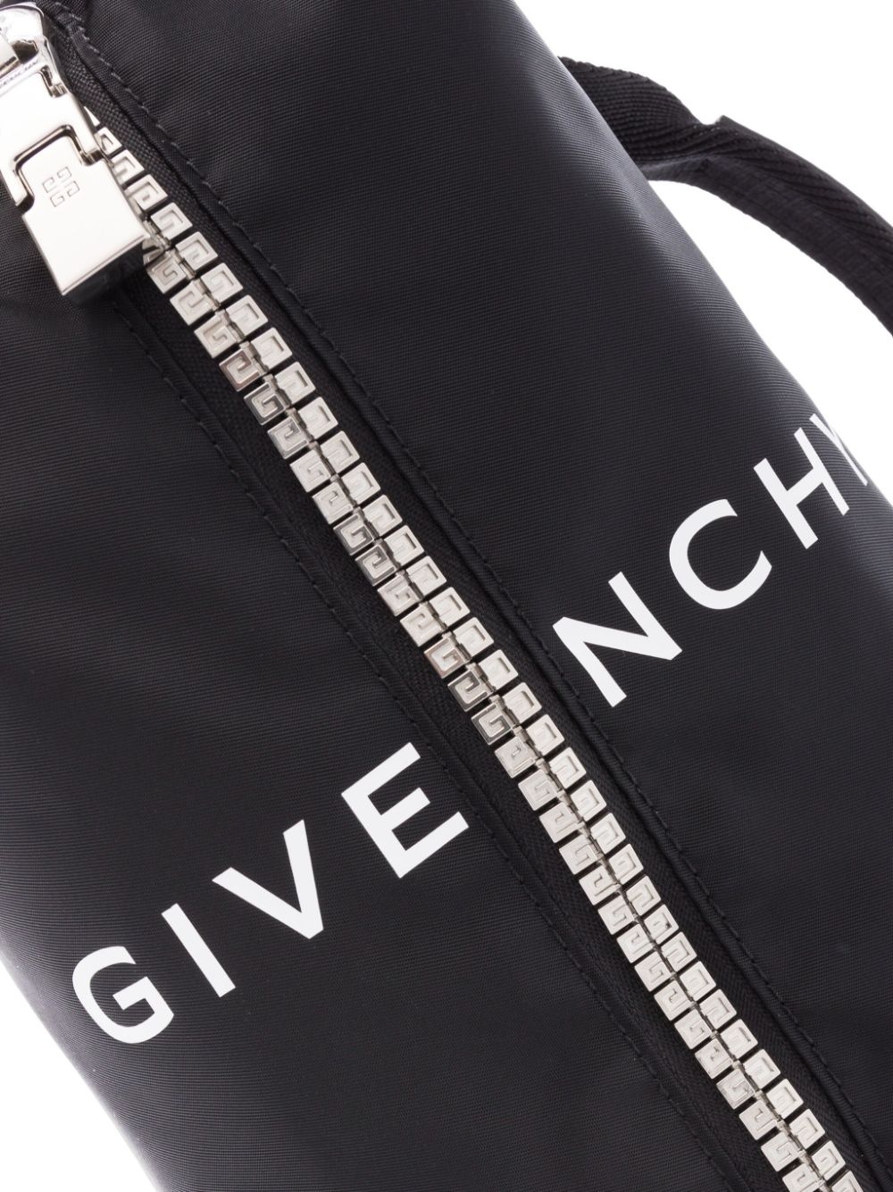 LOGO-PRINT ZIPPED BAG - 4